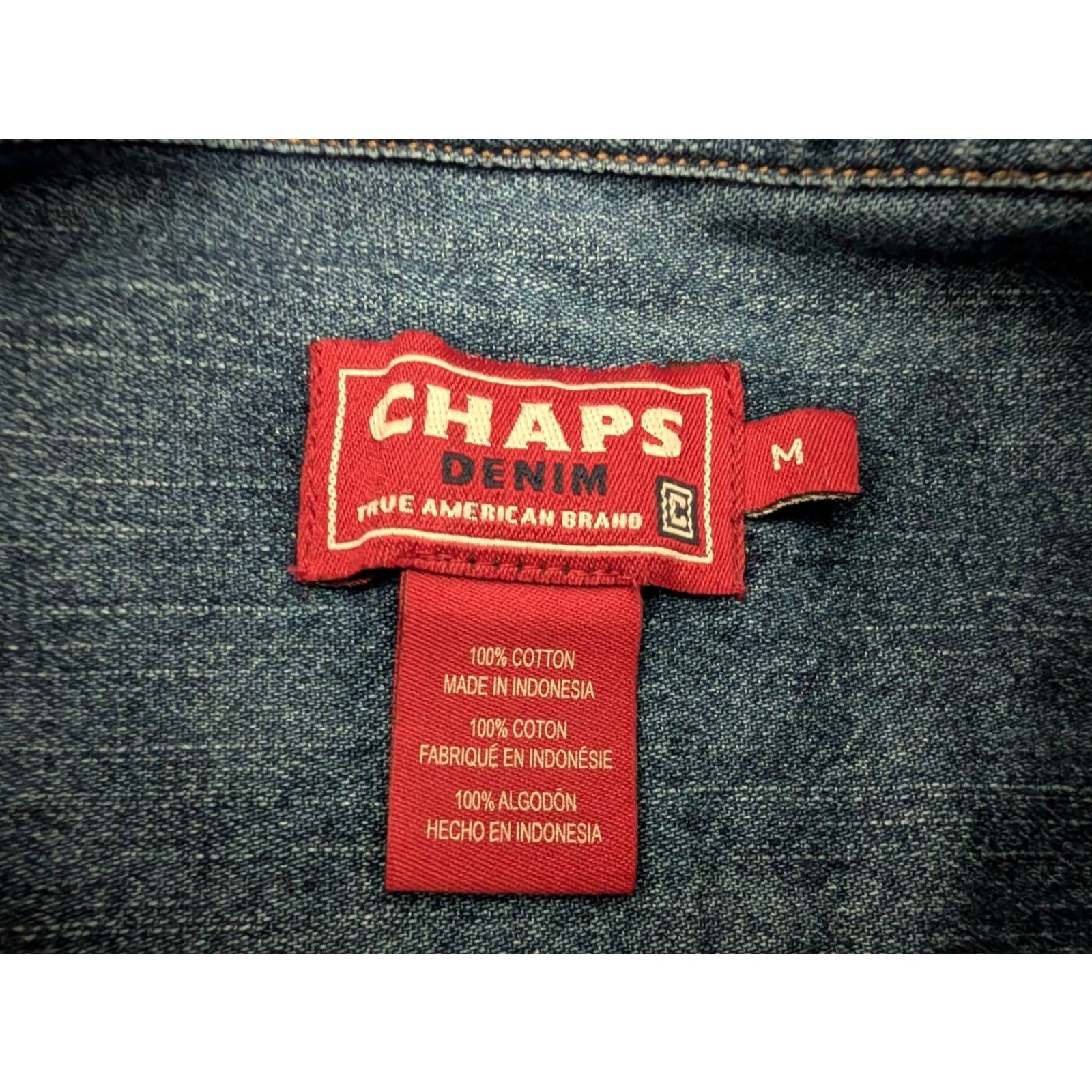 Chaps VINTAGE Chaps Ralph Lauren Shirt Denim Blue Button-Up Mens M Long Sleeve Size US M / EU 48-50 / 2 - 7 Thumbnail
