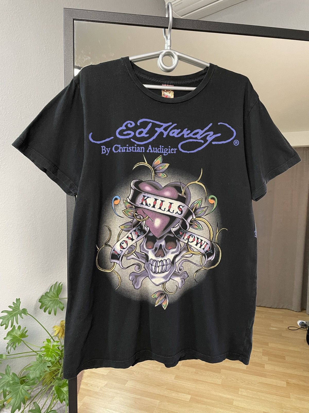 Vintage Y2K Ed Hardy Over Printed Tee Skull T-shirt