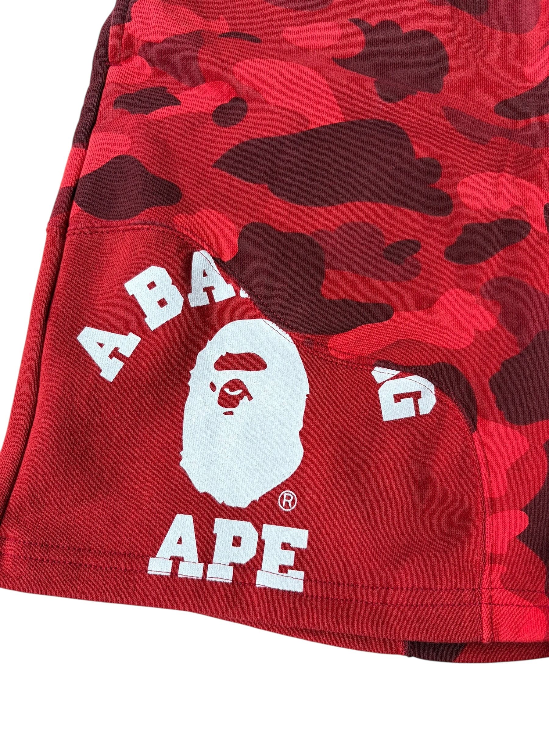 Bape Bape Red Camo White College Logo Shorts Size US 30 / EU 46 - 3 Thumbnail