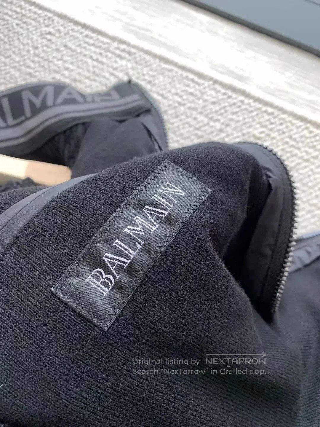 Balmain Balmain Black Logo Knit Sleeve Jacket. Size US M / EU 48-50 / 2 - 5 Thumbnail