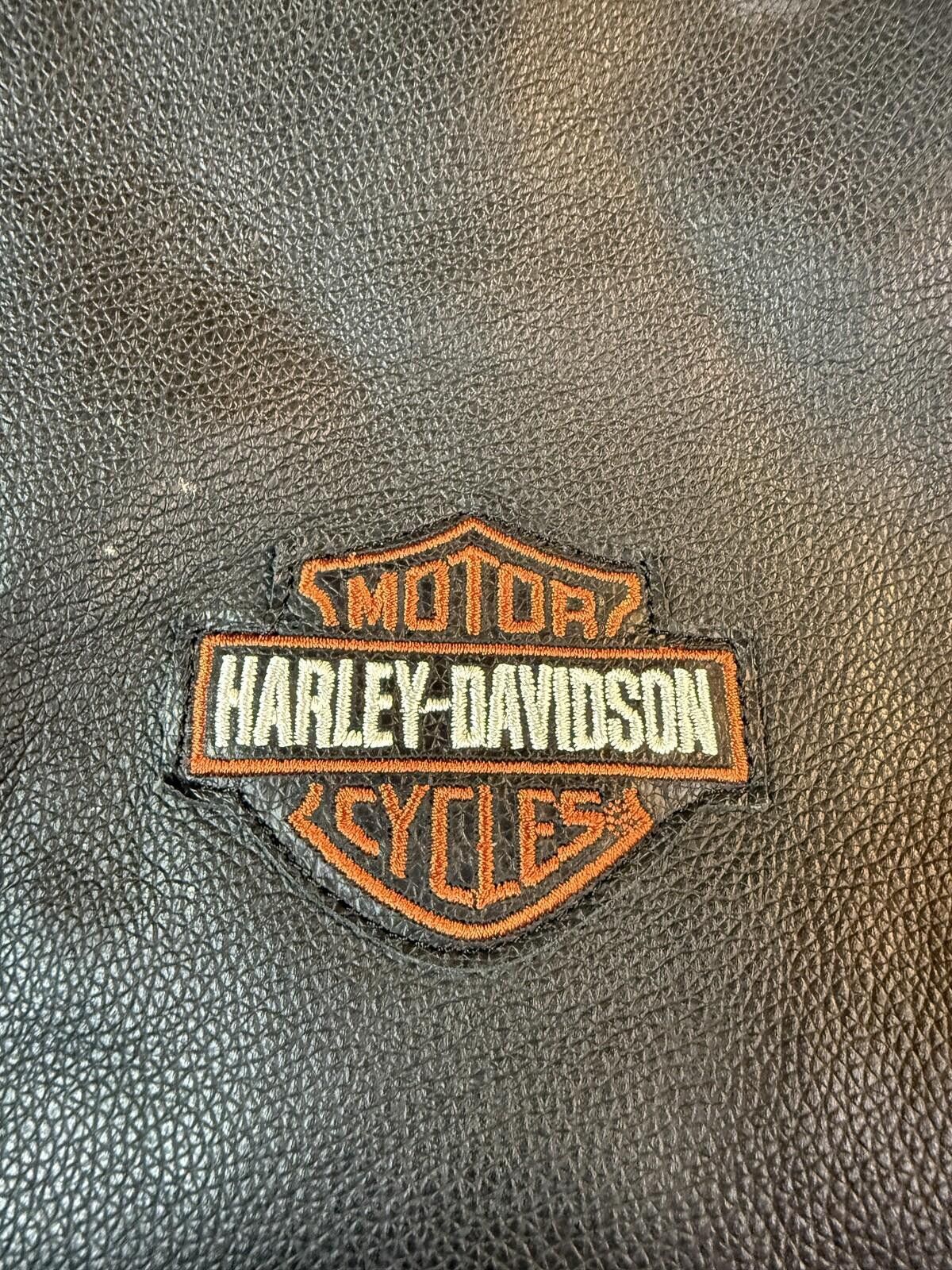 Harley Davidson Harley-Davidson Vest Vintage Mens 2XL Black Leather Biker Size US XXL / EU 58 / 5 - 3 Thumbnail