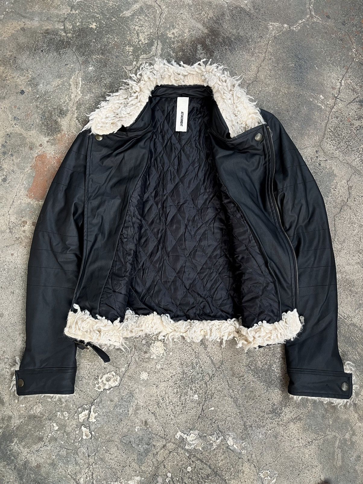 Isamu Katayama Backlash JAPANESE ATTACHMENT FUR BIKERS LEATHER JACKET GOTHIC PUNK Size US S / EU 44-46 / 1 - 9 Thumbnail