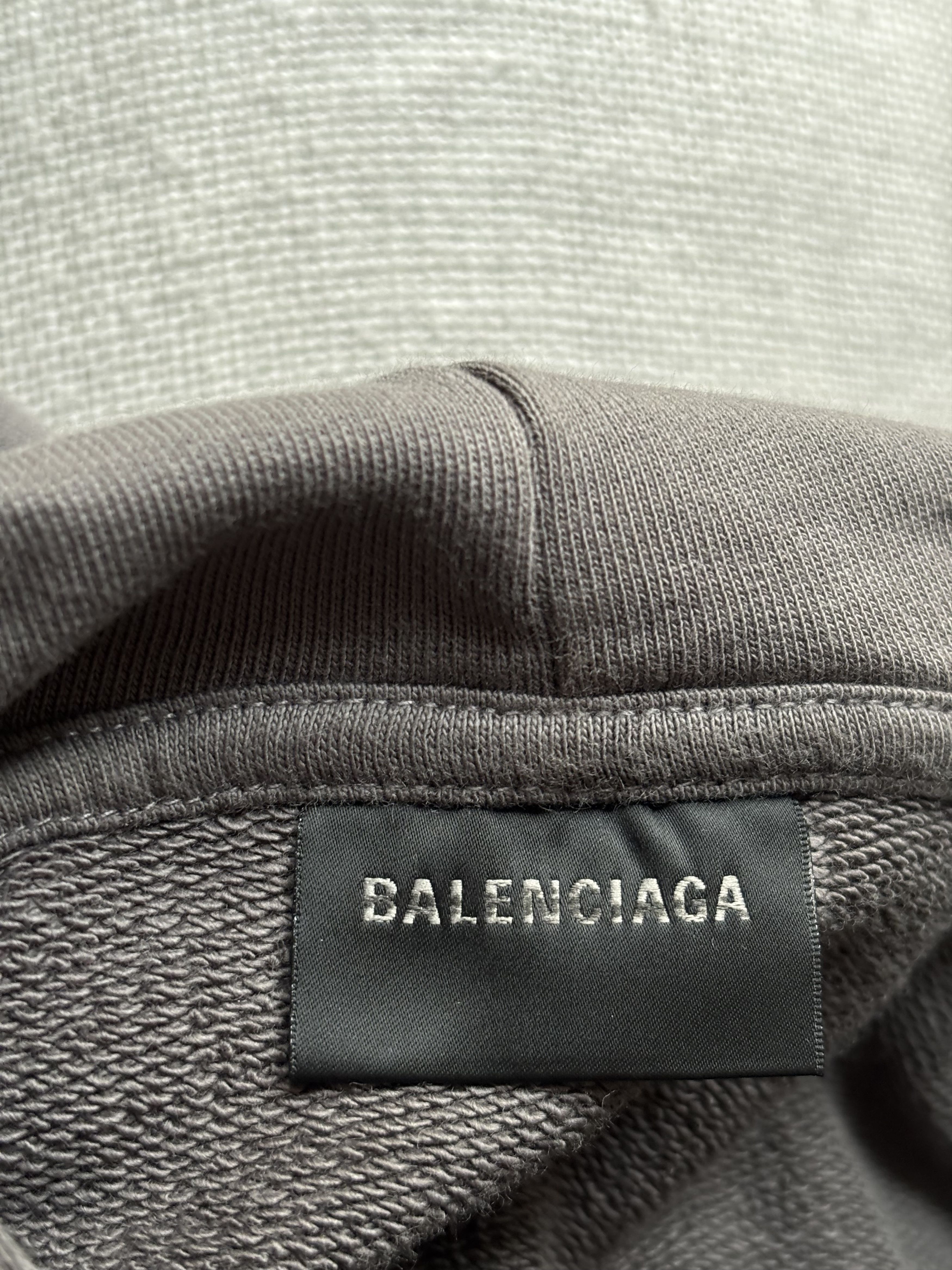 Balenciaga Balenciaga grey logo hoodie Size US S / EU 44-46 / 1 - 7 Thumbnail