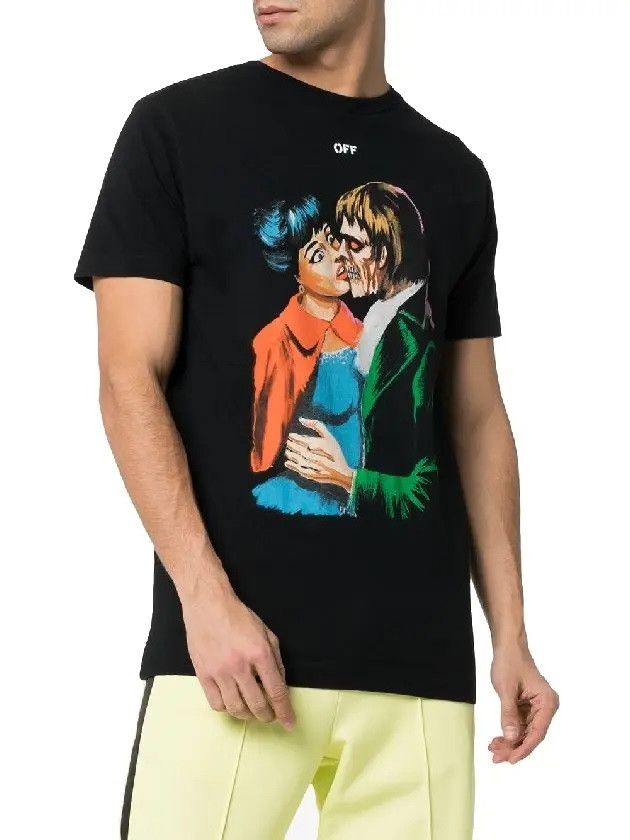 Image of Off White Off-White - S/s 19 - Kiss Over Tee in Black, Men's (Size XS)