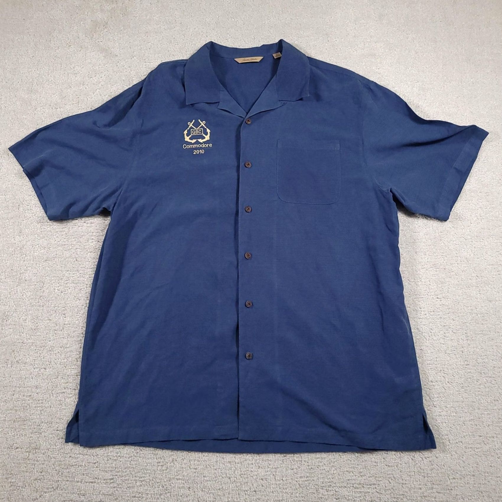 Vintage Paradise Collection Shirt Mens L Blue QBC Commodore 2010 Embroidered Button Up Size US L / EU 52-54 / 3 - 2 Thumbnail