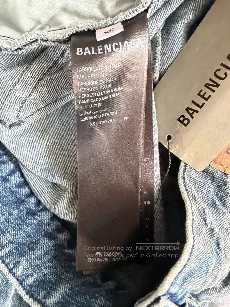 Balenciaga Balenciaga size XS Distressed patch lettering loose denim Size US 27 - 4 Thumbnail