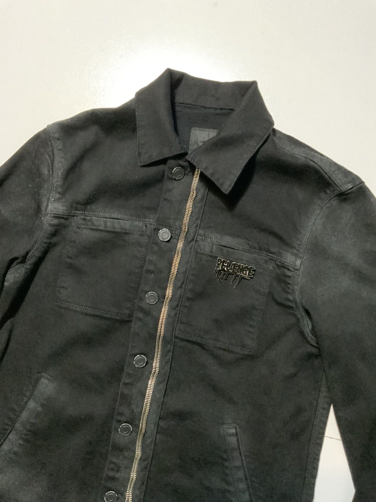 Rta RTA Los Angeles Revenge Distress Cross Denim Trucker Jacket Size US XS / EU 42 / 0 - 3 Thumbnail