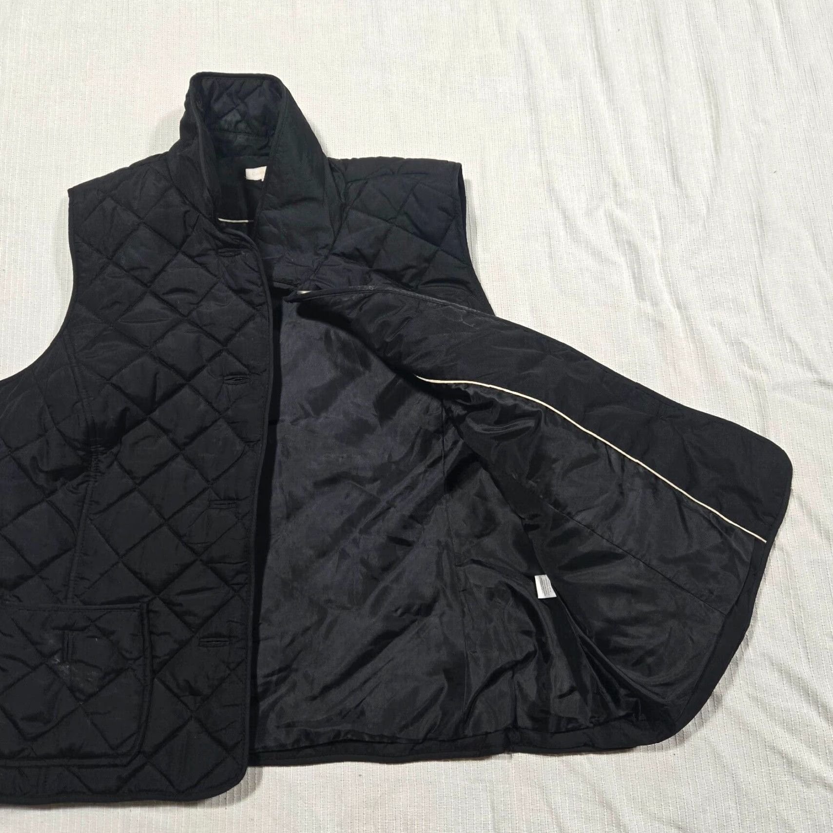 Charter Club Charter Club Black Button Up Quilted Puffer Vest Preppy Adult Women's L Large Size L / US 10 / IT 46 - 2 Thumbnail