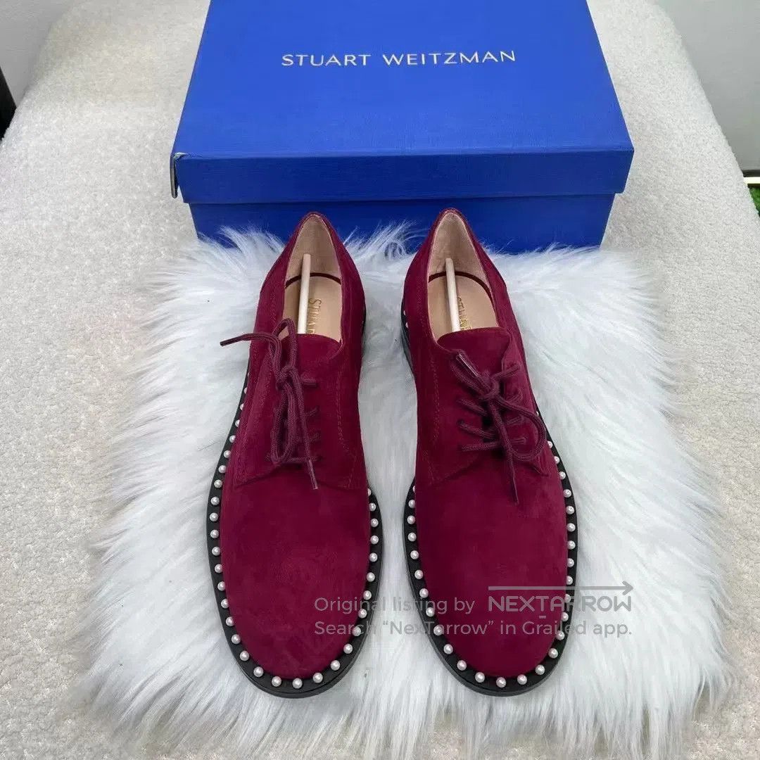 Stuart Weitzman Stuart Weitzman Suede Pearl Loafers. Size US 8 / IT 38 - 1 Thumbnail