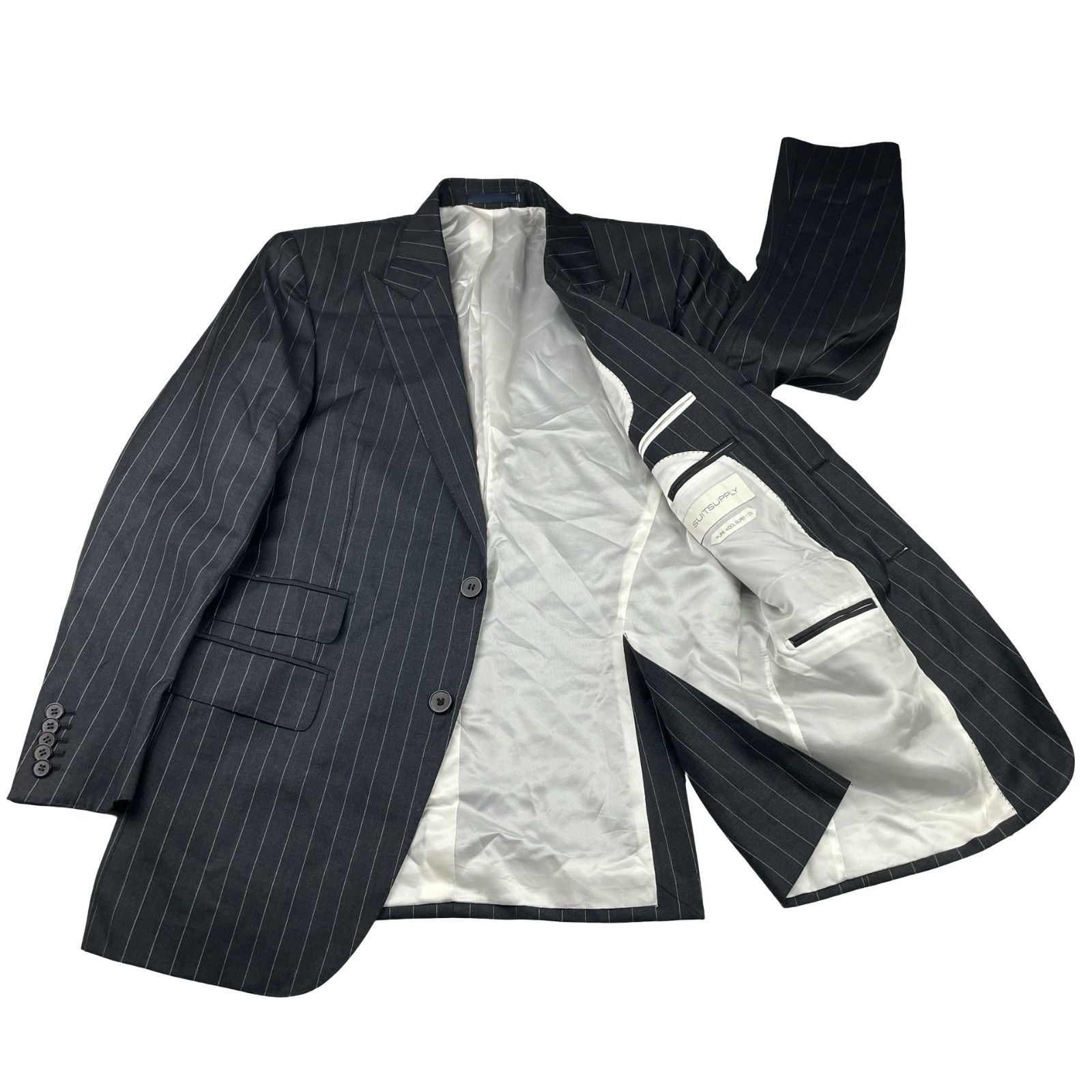 Suitsupply SuitSupply Men’s Washington SB 100% Wool Slim Fit Blazer Gra Size 42R - 3 Thumbnail