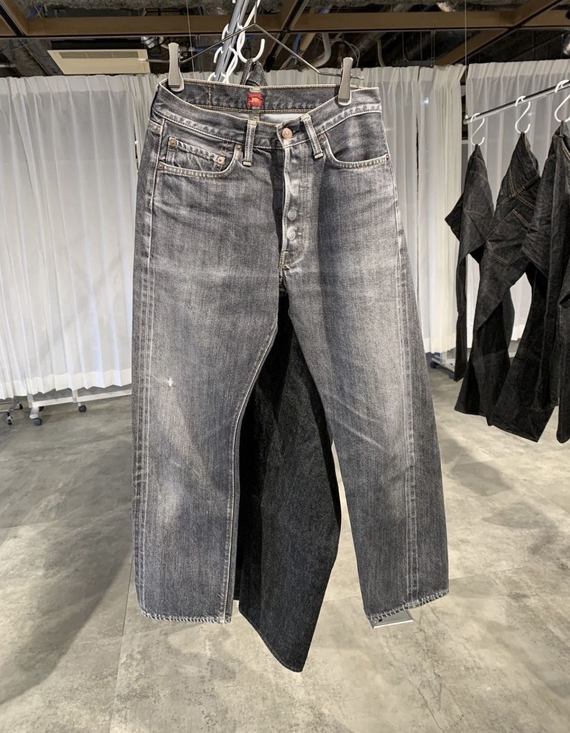 RESOLUTE Resolute GB714 WWll Straight Jeans Ghost Black 15th Ann (31) Size US 31 - 6 Thumbnail