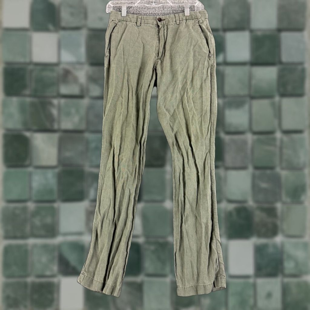 Apolis Apolis Global Citizen Civilian Chino Pants Men 28 Green Linen Cotton Casual Size US 28 / EU 44 - 1 Thumbnail