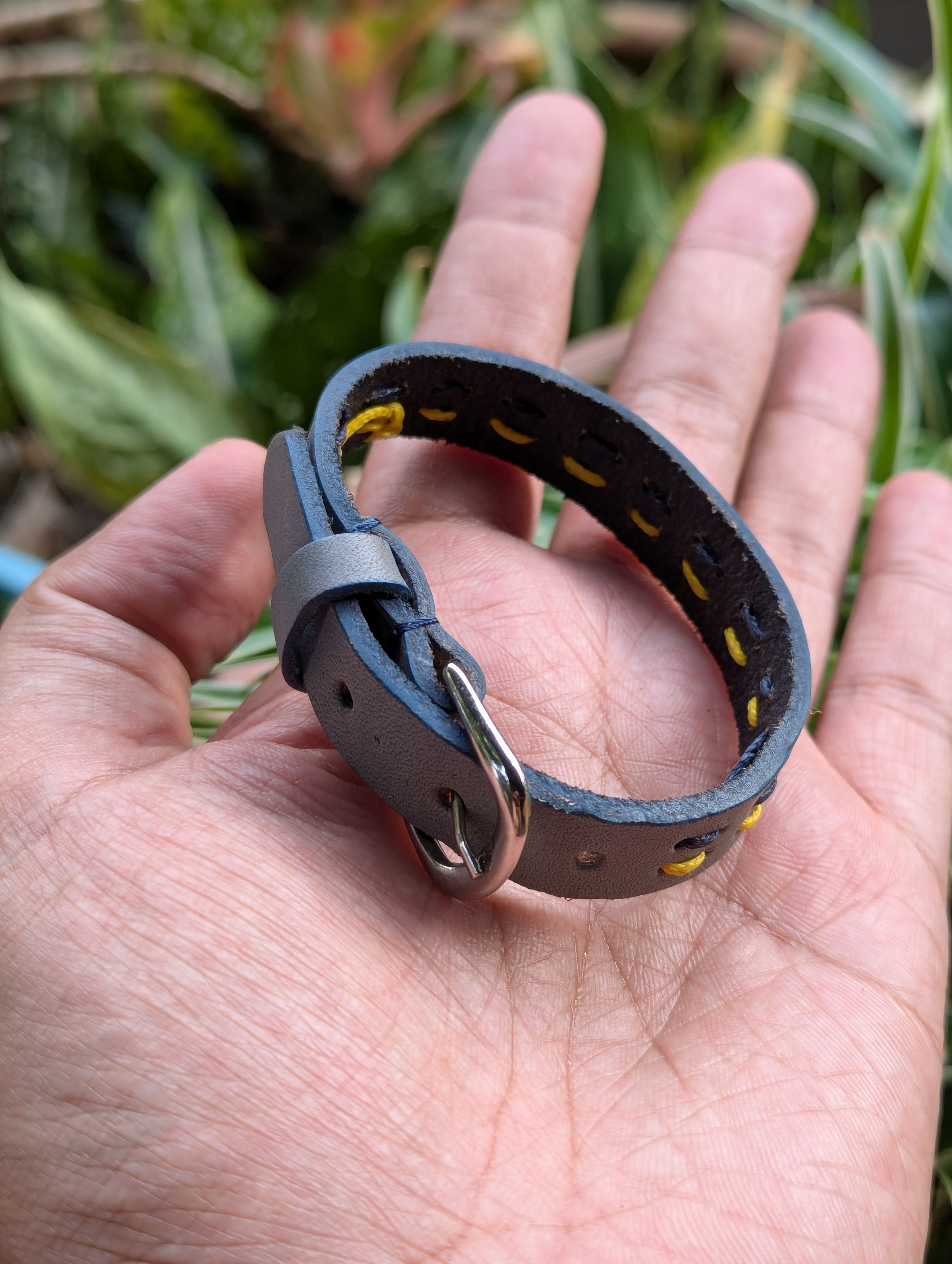 Leather Blue Leather Bracelet Size ONE SIZE - 5 Thumbnail