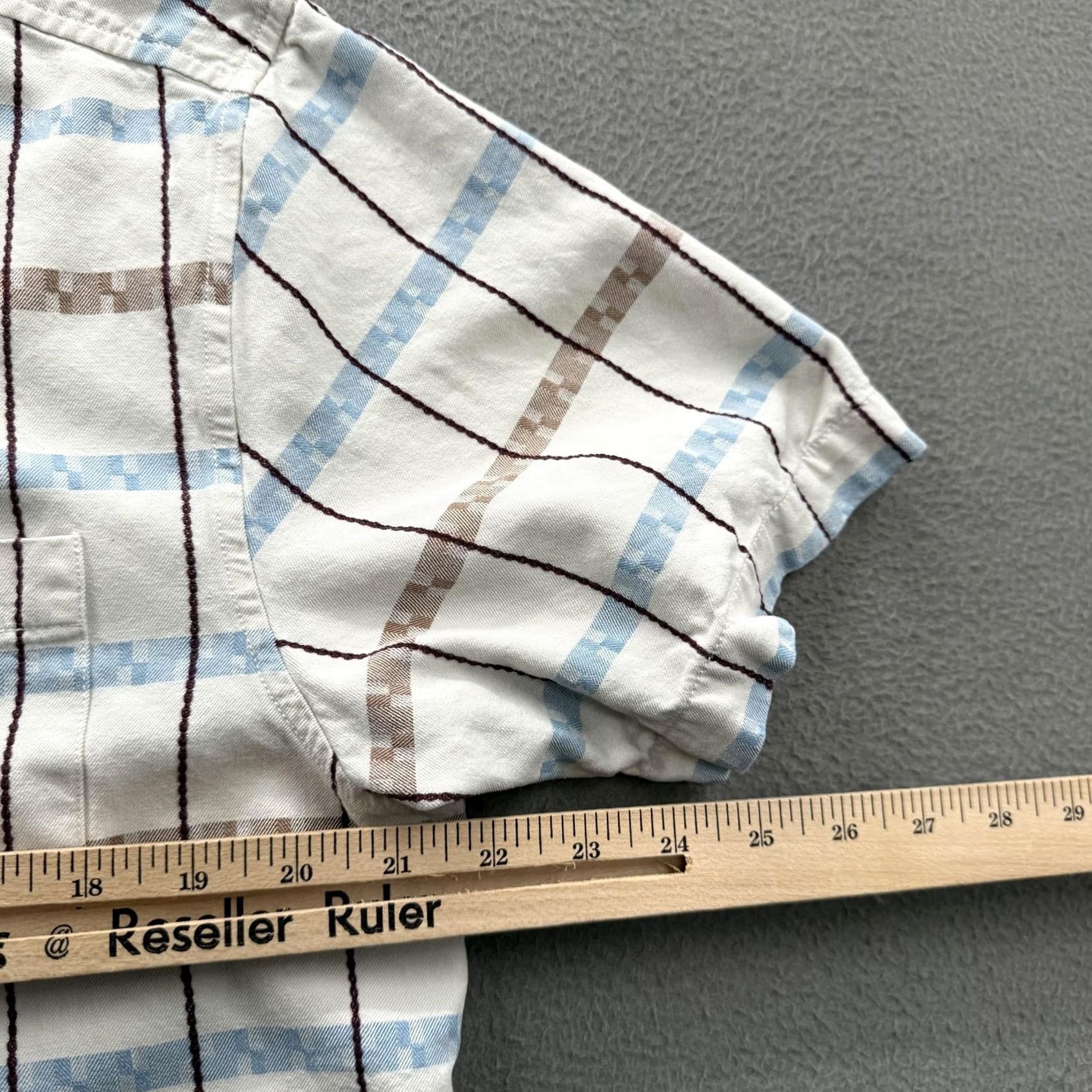 Tommy Bahama Tommy Bahama Shirt Mens Medium Beige Plaid 100% Silk Short Sleeve Button-Up Size US M / EU 48-50 / 2 - 4 Thumbnail