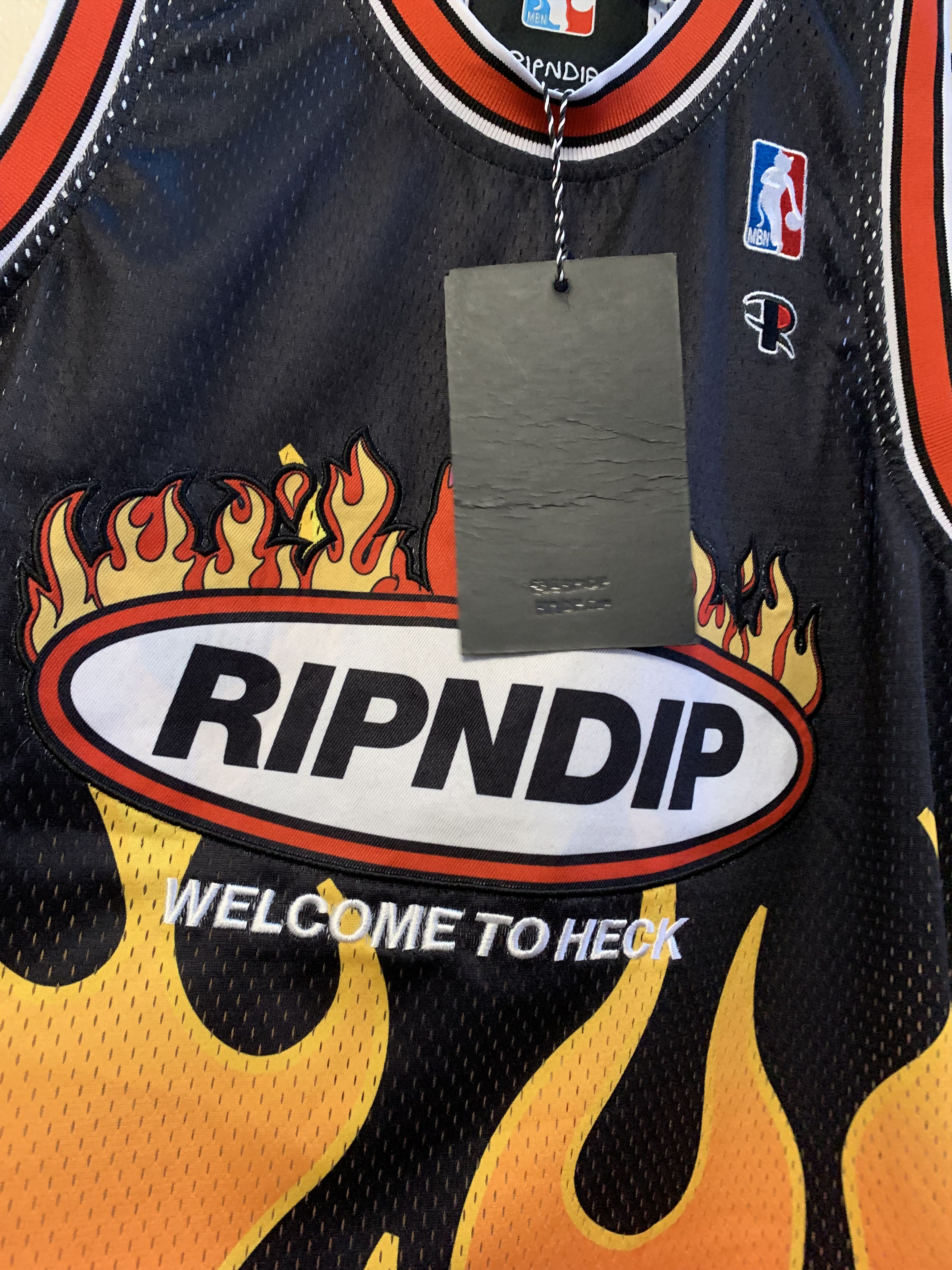 RIPNDIP RIPNDIP Flames Jersey ⊛ BLACK/RED/ORANGE ⊛ Brand New Size US S / EU 44-46 / 1 - 5 Thumbnail