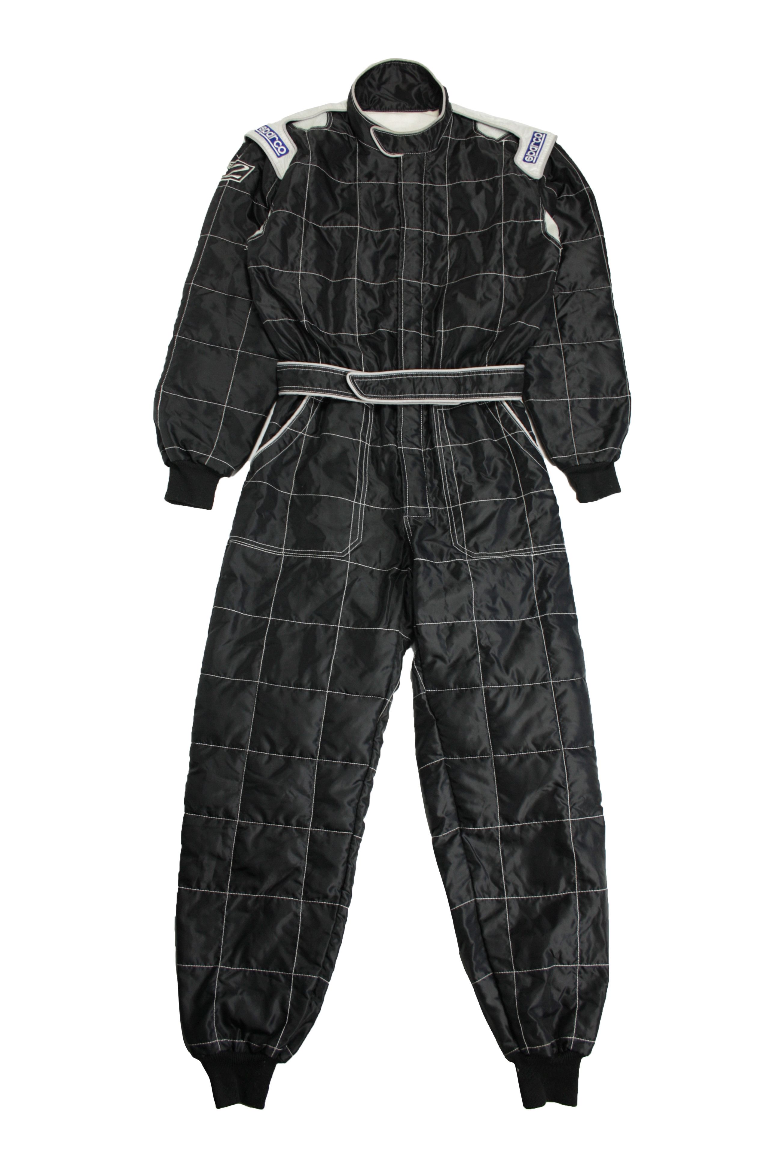 image of Formula Uno x Racing Sparco 00S Vintage Mod. K26 Quilted Nylon Racing Suit in Black, Men's (Size 36