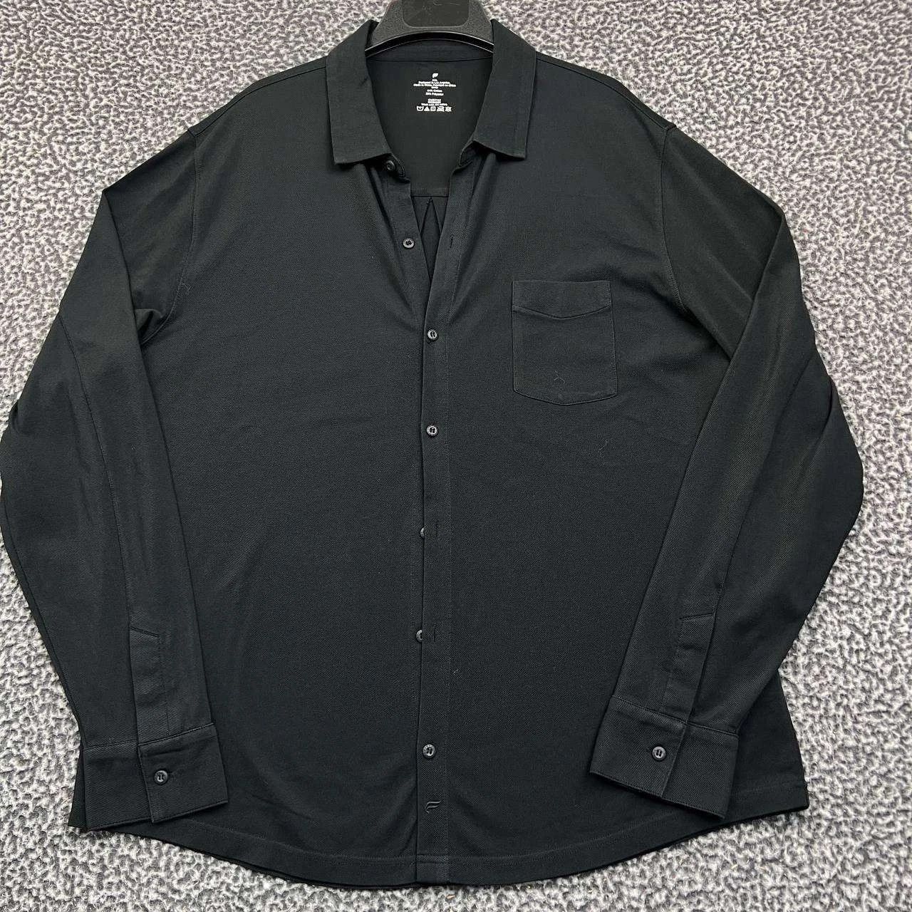 Fabletics Fabletics Button Up Shirt Men XXL Black Collared Pocket Size US XXL / EU 58 / 5 - 1 Thumbnail