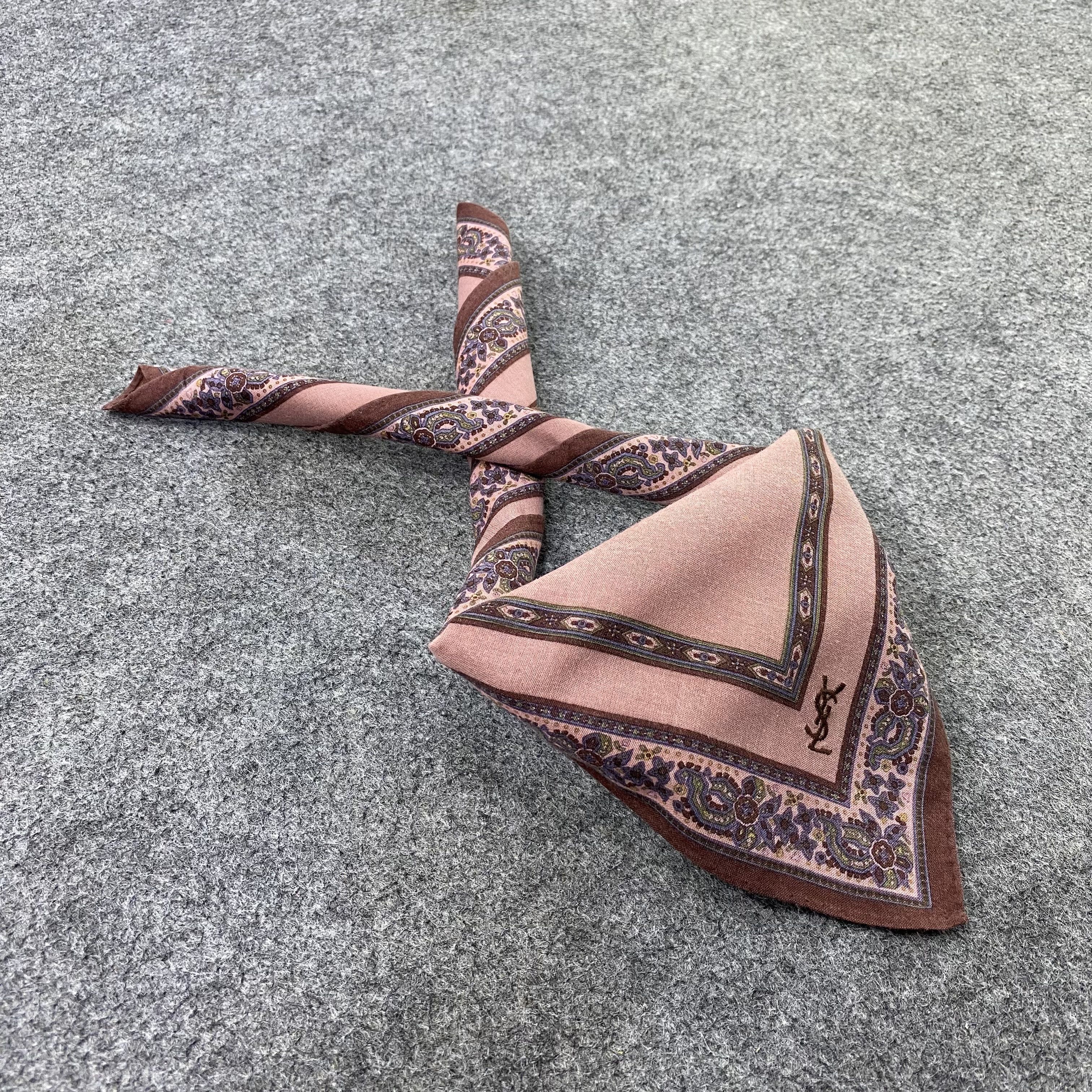 Yves Saint Laurent YSL Handkerchief Neckerchief Bandana-B1891 Size ONE SIZE - 1 Thumbnail