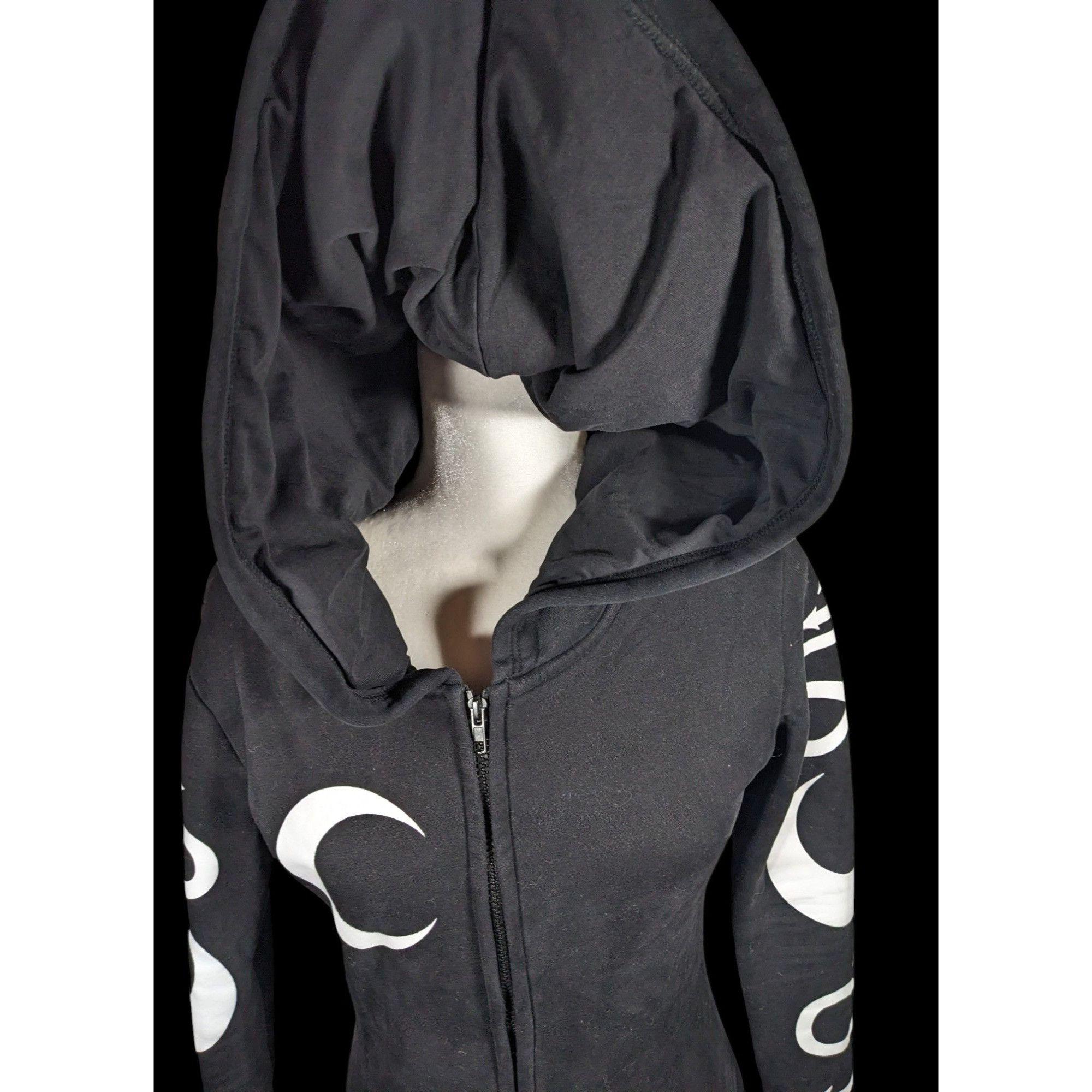 Other Restyle Gothic Witch Occult Symbol Black Zip Hoodie Size S / US 4 / IT 40 - 4 Thumbnail