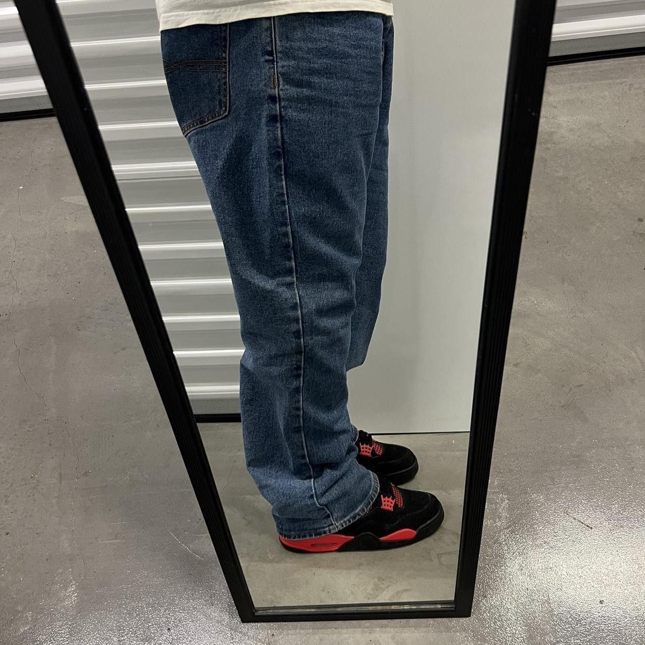 Vintage Vintage Y2K/2000s Baggy Grunge Dark wash Essential Denim Jeans! Size US 36 / EU 52 - 2 Thumbnail