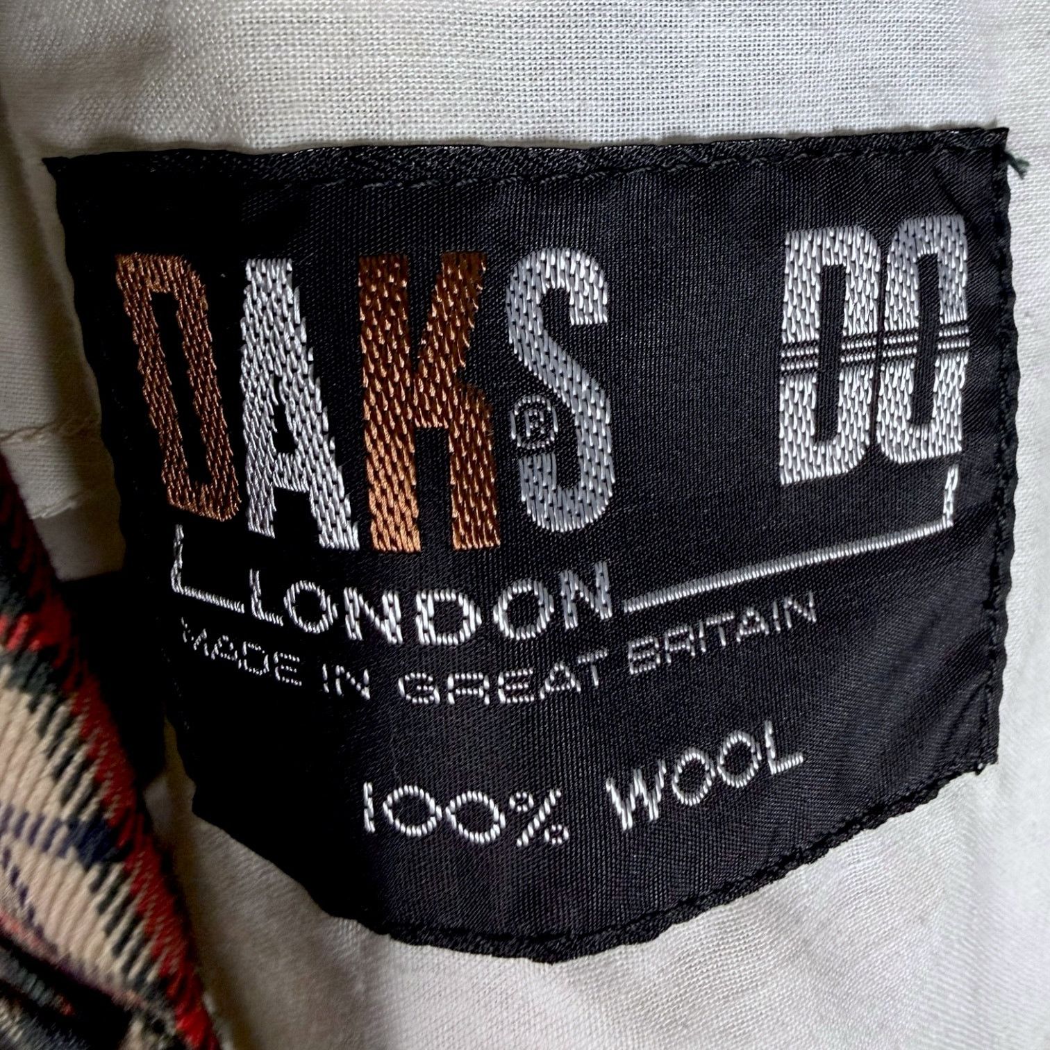 DAKS Men's Vtg 80s Daks London 100% Wool Green Plaid Pants 31x28 Size US 31 - 9 Thumbnail