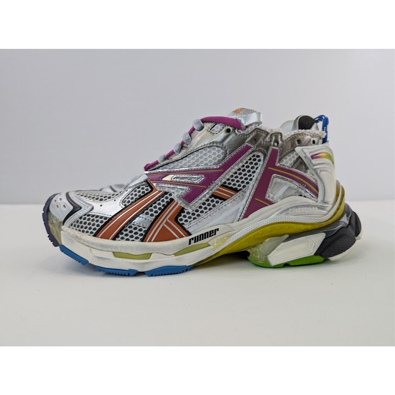 Balenciaga o1rshd1 Runner Sneakers in Multicolor / Mesh / Rubber Size US 13 / EU 46 - 11 Thumbnail