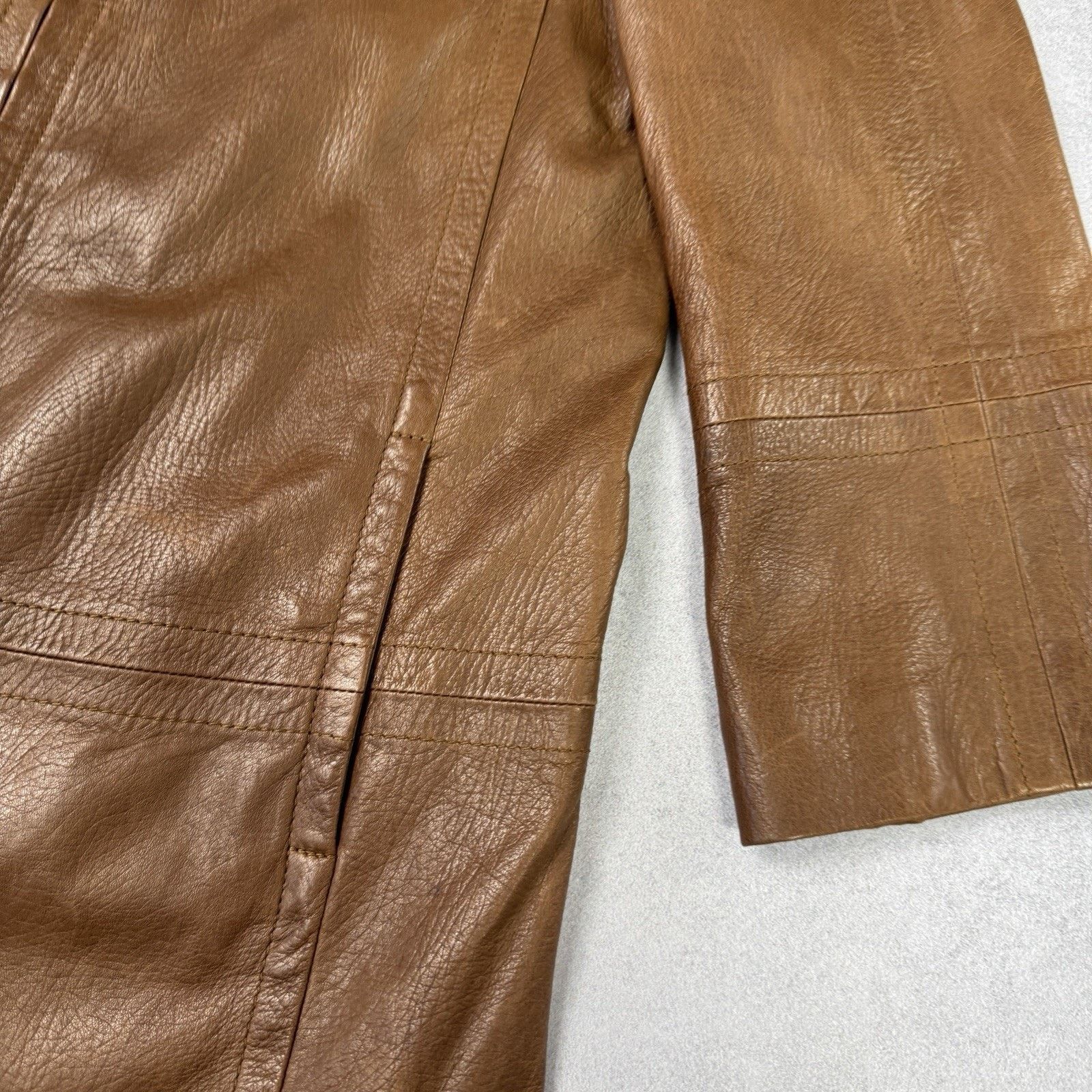 Weekend Max Mara Weekend Max Mara Women Leather Jacket Coat Size 12 Brown Size M / US 6-8 / IT 42-44 - 14 Thumbnail