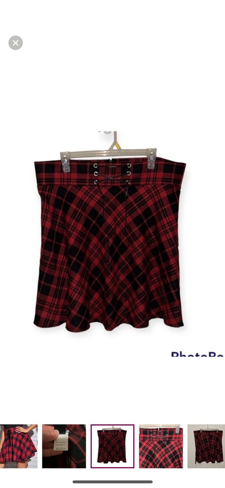 Shein Shein 2X corset style plaid skirt Size 40" / US 18 - 1 Thumbnail