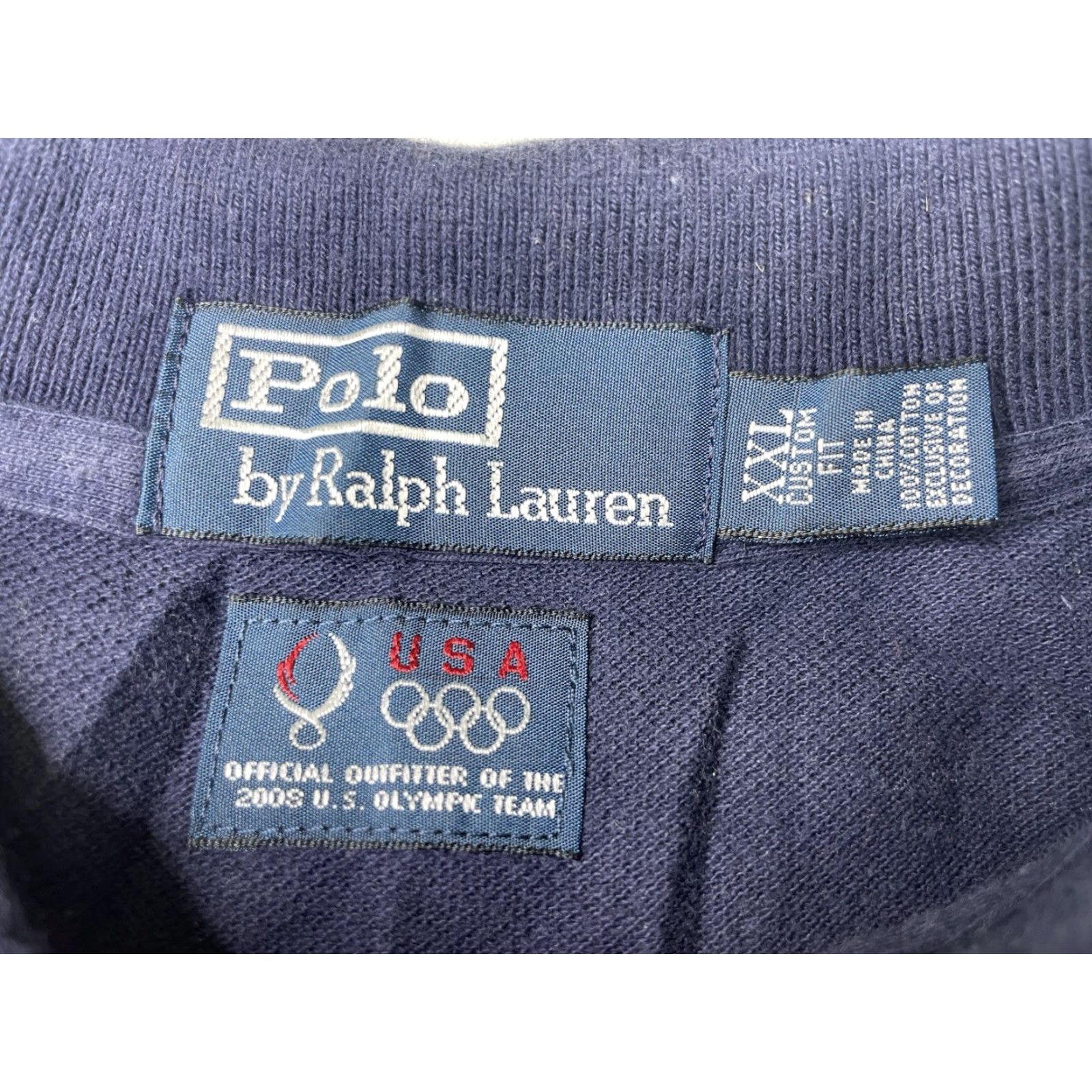 Ralph Lauren VINTAGE Ralph Lauren Polo Shirt Rugby USA Olympic Team Beij ing 2008 Blue 2XL Mens Polo Non-Detail Size US XXL / EU 58 / 5 - 4 Thumbnail
