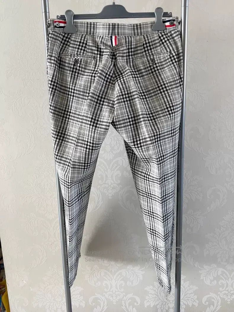 Thom Browne Thom Browne size 3 Black and White Plaid Trousers Size US 32 / EU 48 - 2 Thumbnail