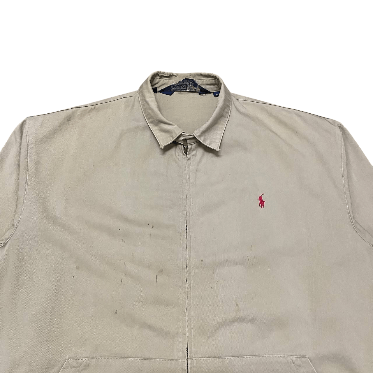 Polo Ralph Lauren Vintage Polo Ralph Lauren Zipper Jacket Distressed Size US M / EU 48-50 / 2 - 2 Thumbnail