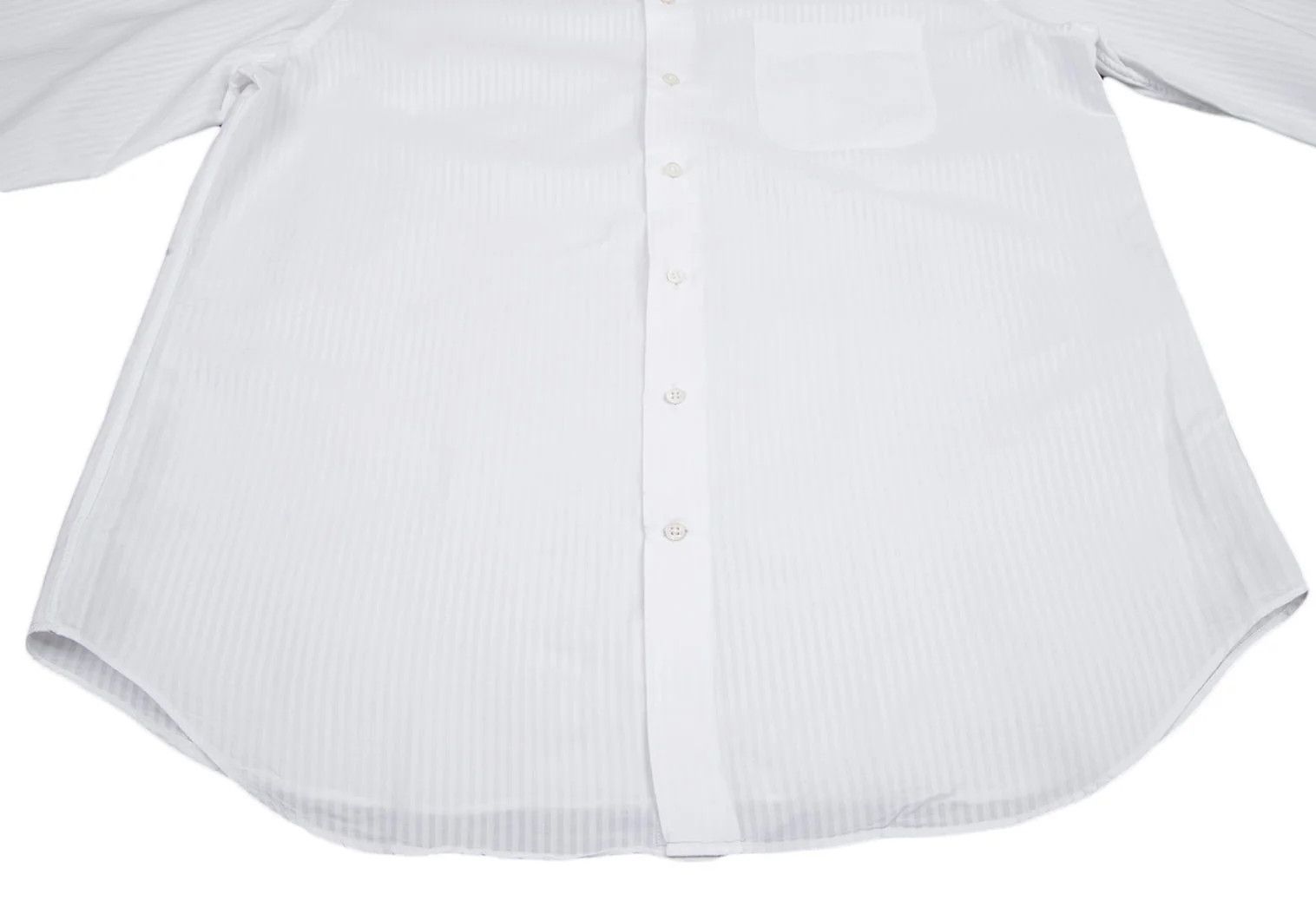 Armani Collezioni Cotton Shadow Stripe Shirt in White Size 43 Size US XXS / EU 40 - 13 Thumbnail