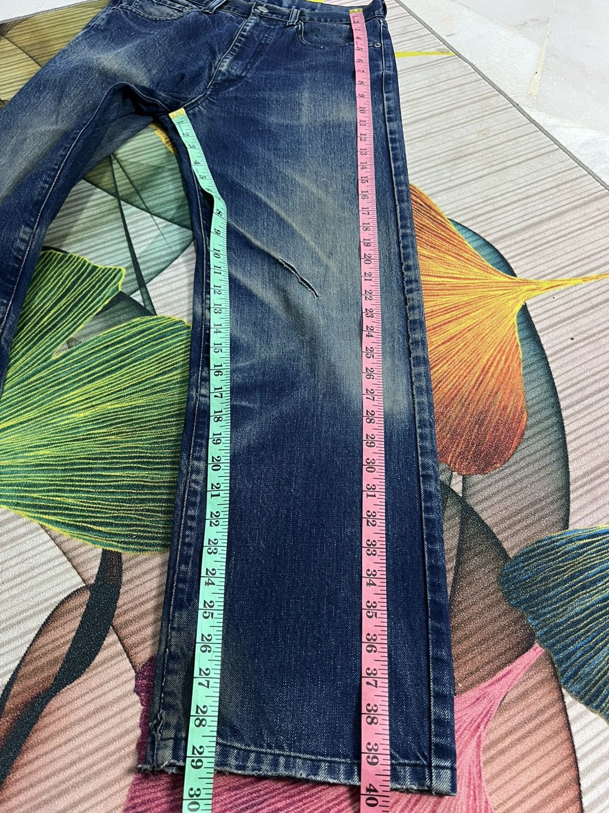 If Six Was Nine × Le Grande Bleu (L.G.B.) 💥BAGGY💥VINTAGE 90’s STYLE BOBSON DISTRESS JEANS Size US 29 - 17 Thumbnail