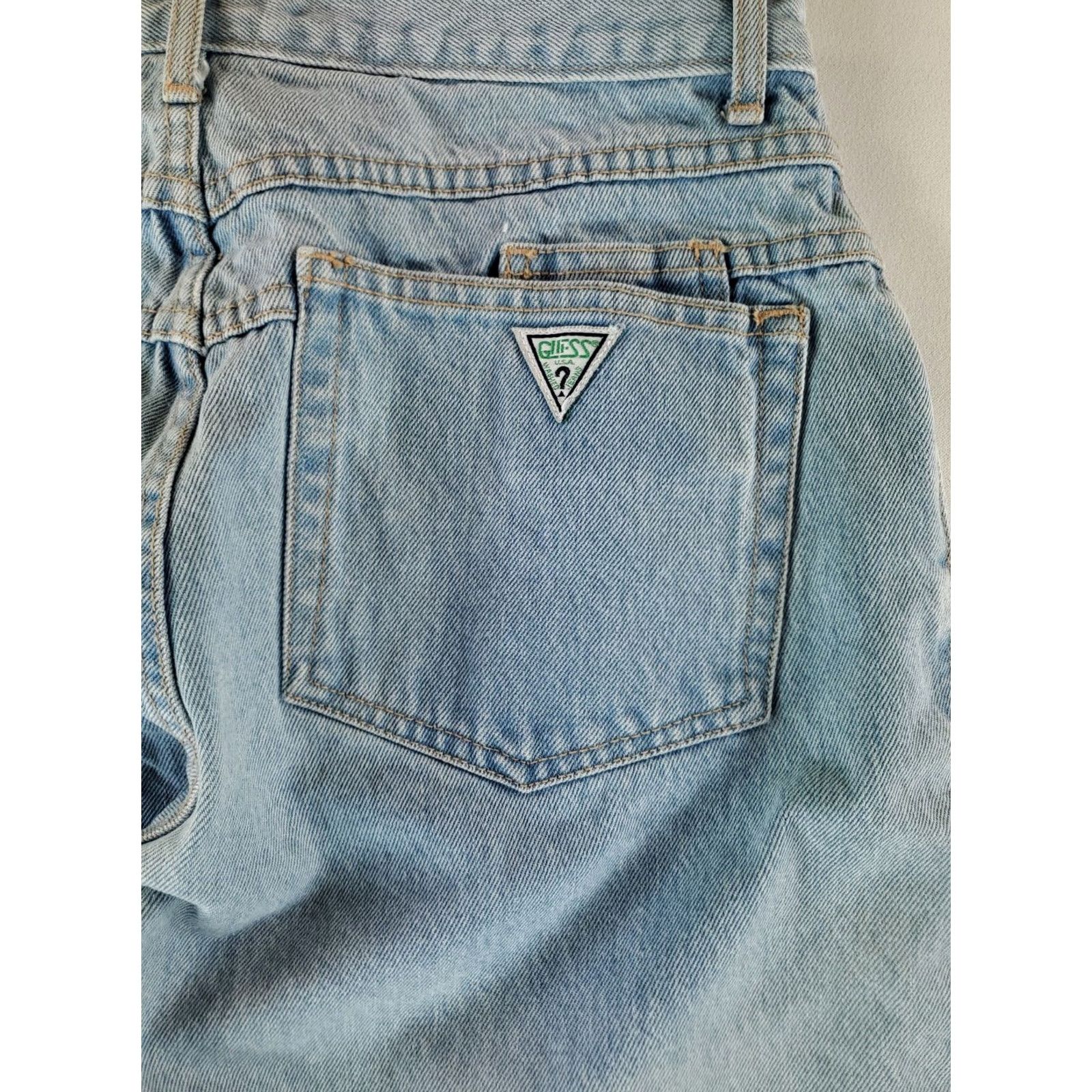 Guess VINTAGE Guess Jeans VTG 90s Blue 10132 Made USA Mens 32 Jeans 30x35 Actual Mens Blue Straight Jeans Size US 30 / EU 46 - 3 Thumbnail