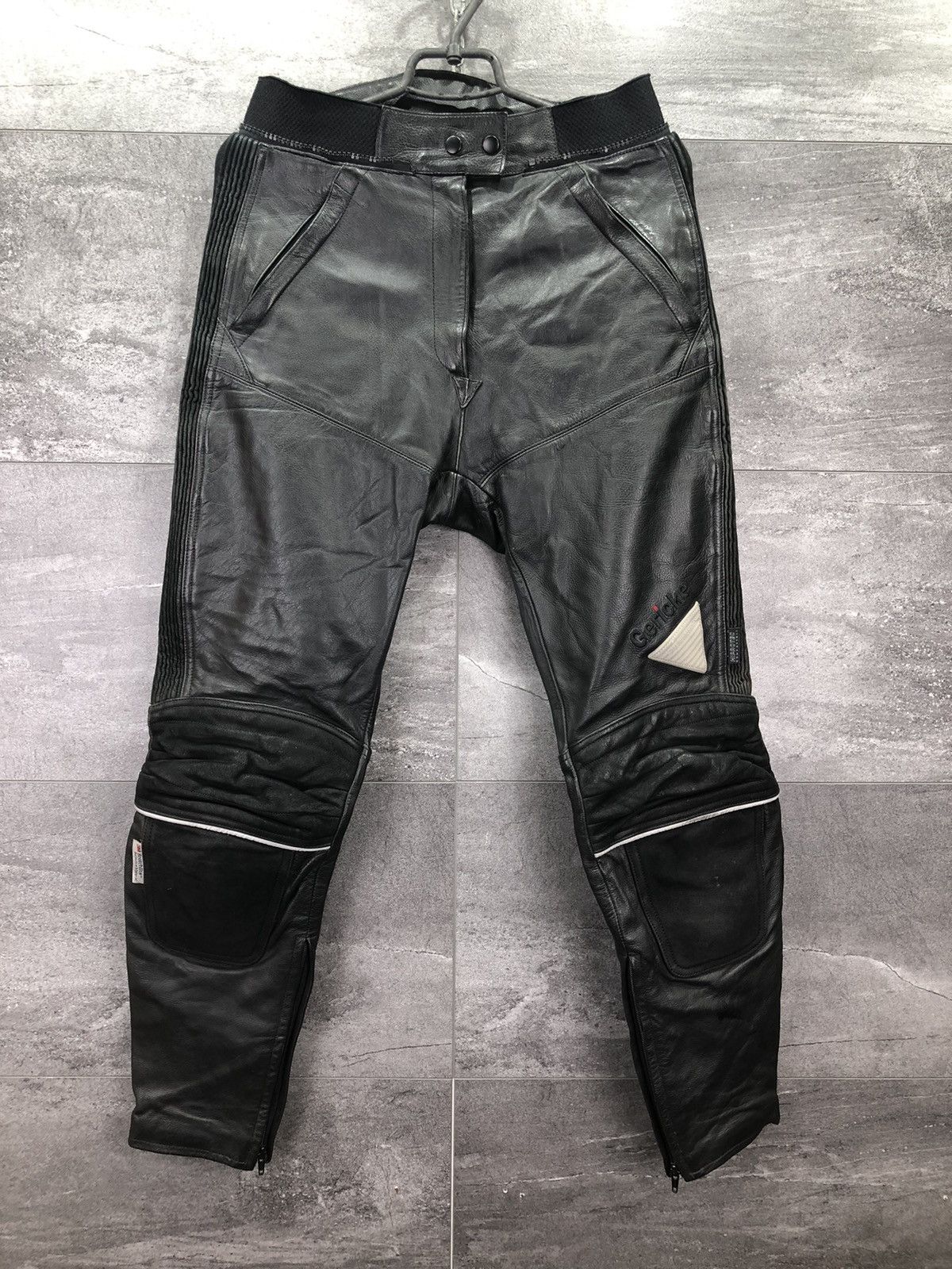 image of Genuine Leather x Hein Gericke Vintage Black Hein Gericke Women’S Biker Trousers Pants S, Women's (