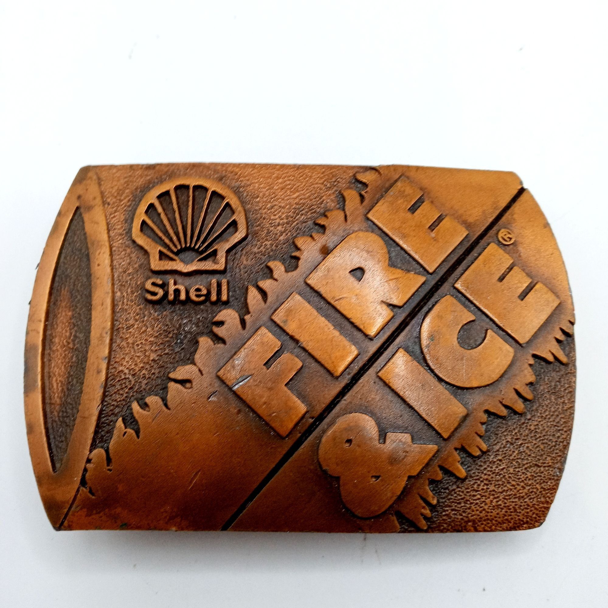 Other Shell Fire And Ice Belt Buckle Motor Oil Vintage Gas Station Size ONE SIZE - 6 Thumbnail