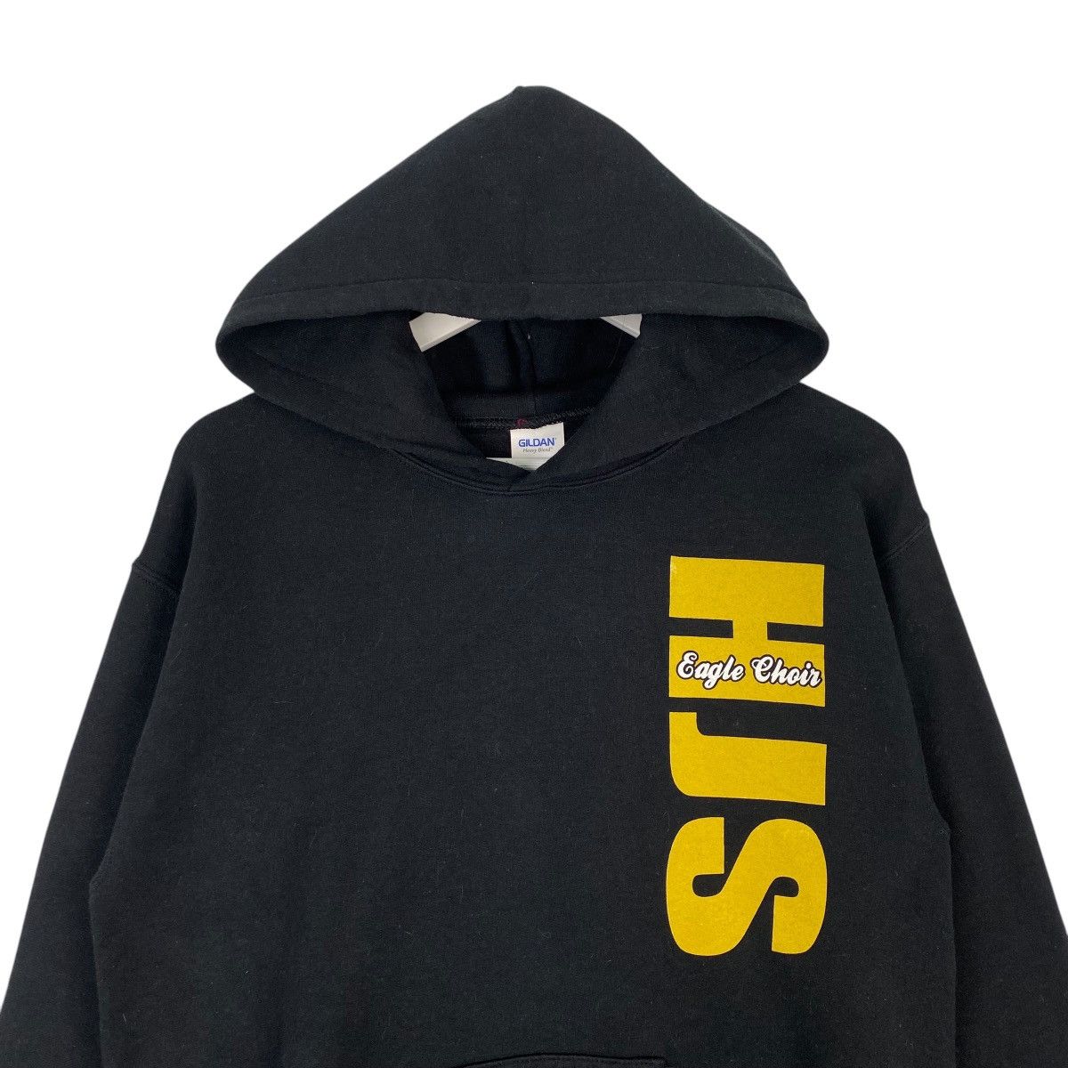 Gildan × Vintage Vintage Gildan Heavy Hoodie Printed Sweater Black Size US M / EU 48-50 / 2 - 4 Thumbnail