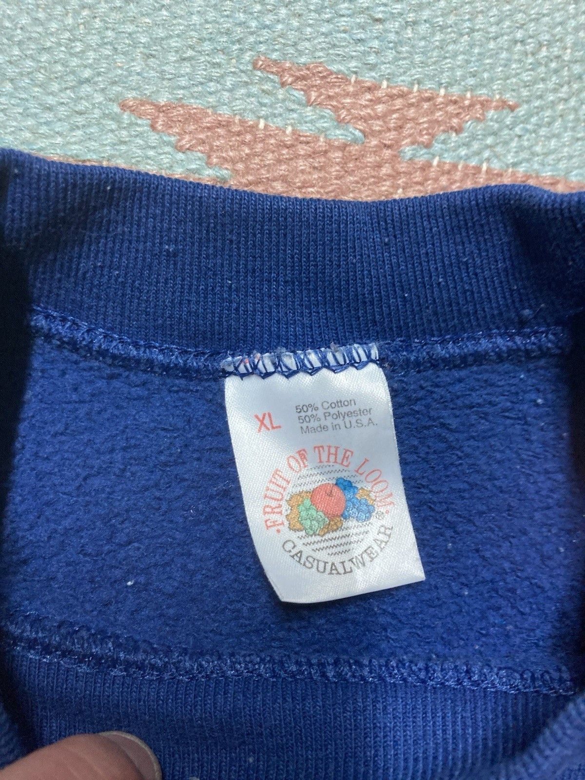 Fruit Of The Loom × Vintage 80s crewneck sweatshirt fruit of loom dark blank plain XL Size US XL / EU 56 / 4 - 3 Thumbnail