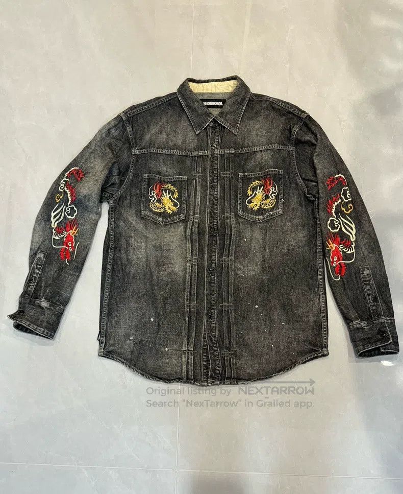Neighborhood Neighborhood Dragon Embroidered Denim Shirt Size US M / EU 48-50 / 2 - 1 Thumbnail