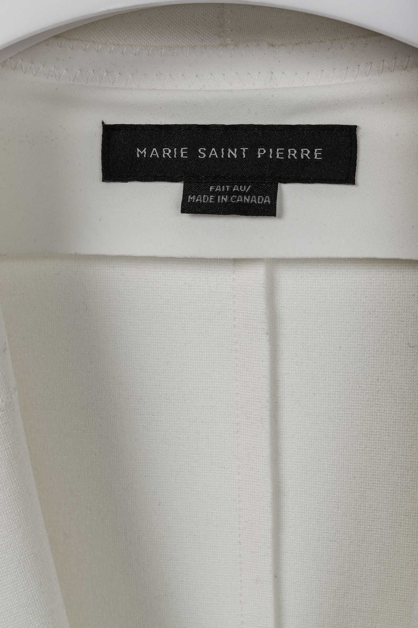 Marie Saint Pierre Marie Saint Pierre White & Black Ponte Two-Tone Blazer Size M / US 6-8 / IT 42-44 - 4 Thumbnail