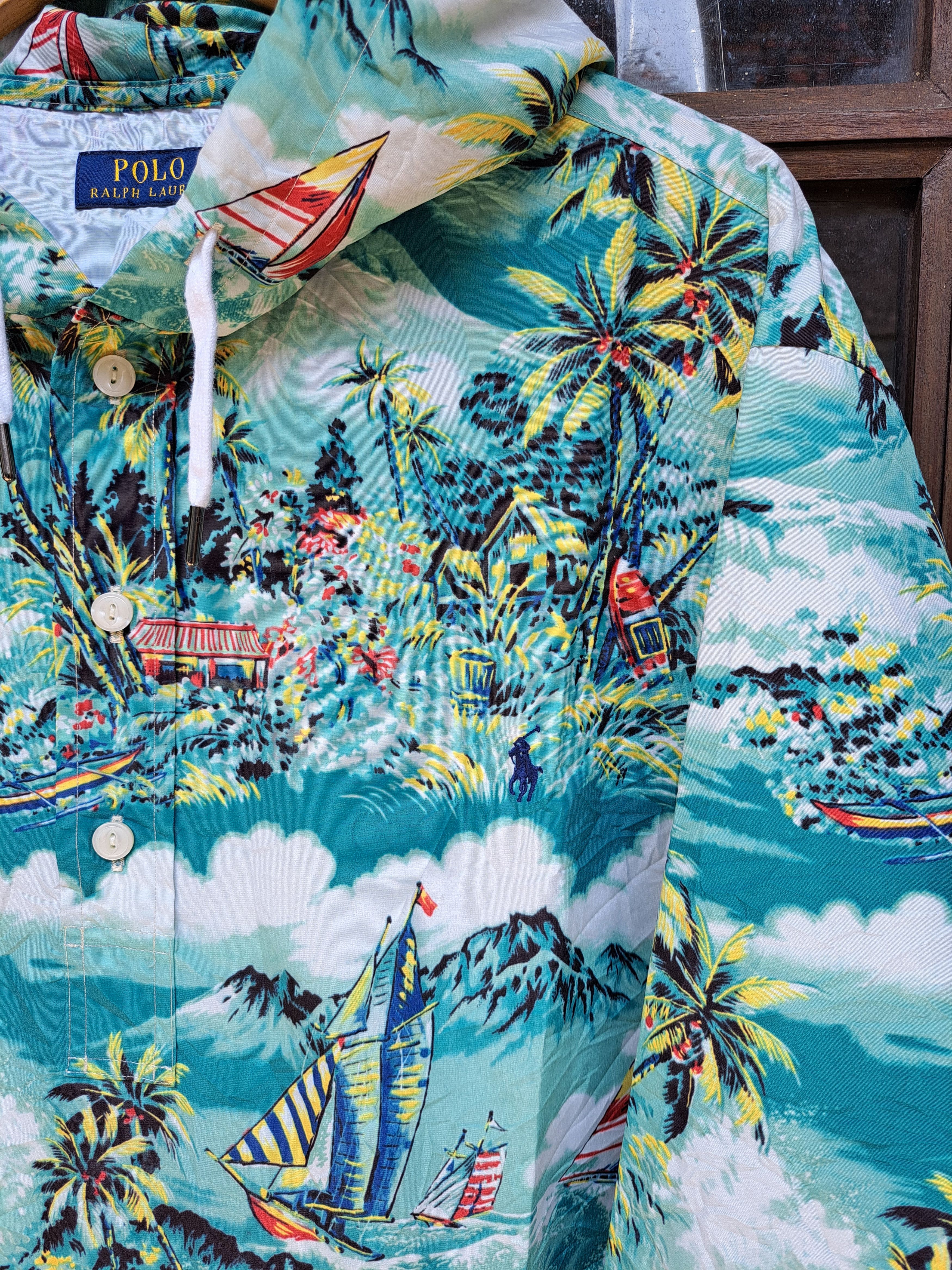 Polo Ralph Lauren Polo Ralph Lauren Sailing Anorak Light Jacket Hawaiian Sz L Size US L / EU 52-54 / 3 - 3 Thumbnail