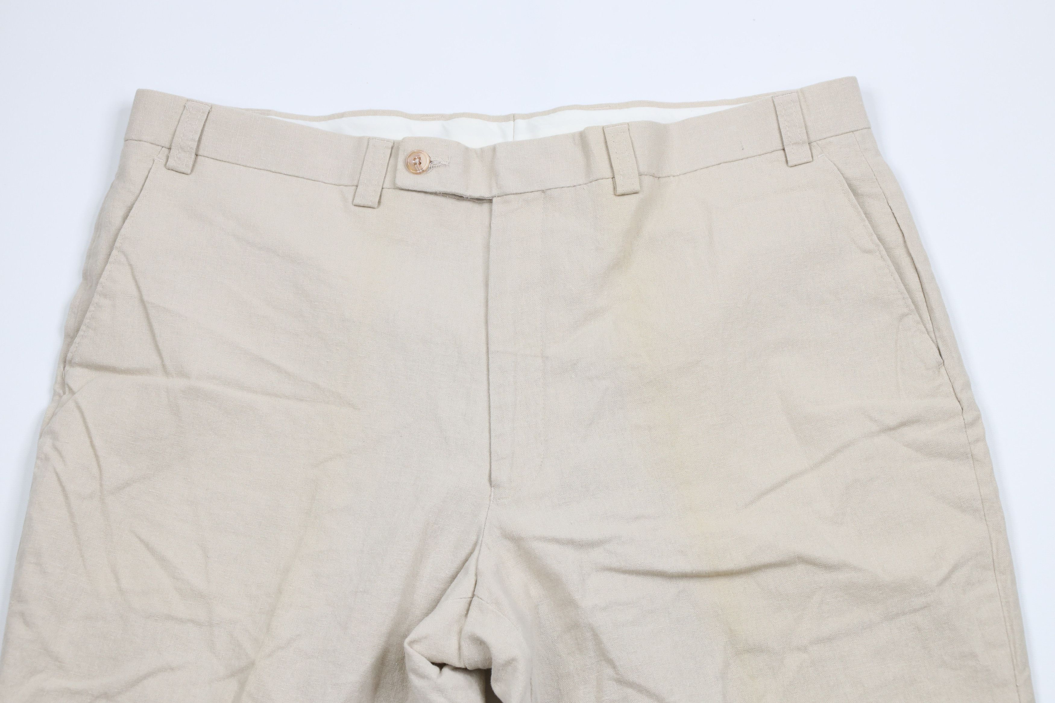 Vintage Vintage 90s Streetwear Linen Blend Wide Leg Chino Pants Size US 36 / EU 52 - 2 Thumbnail