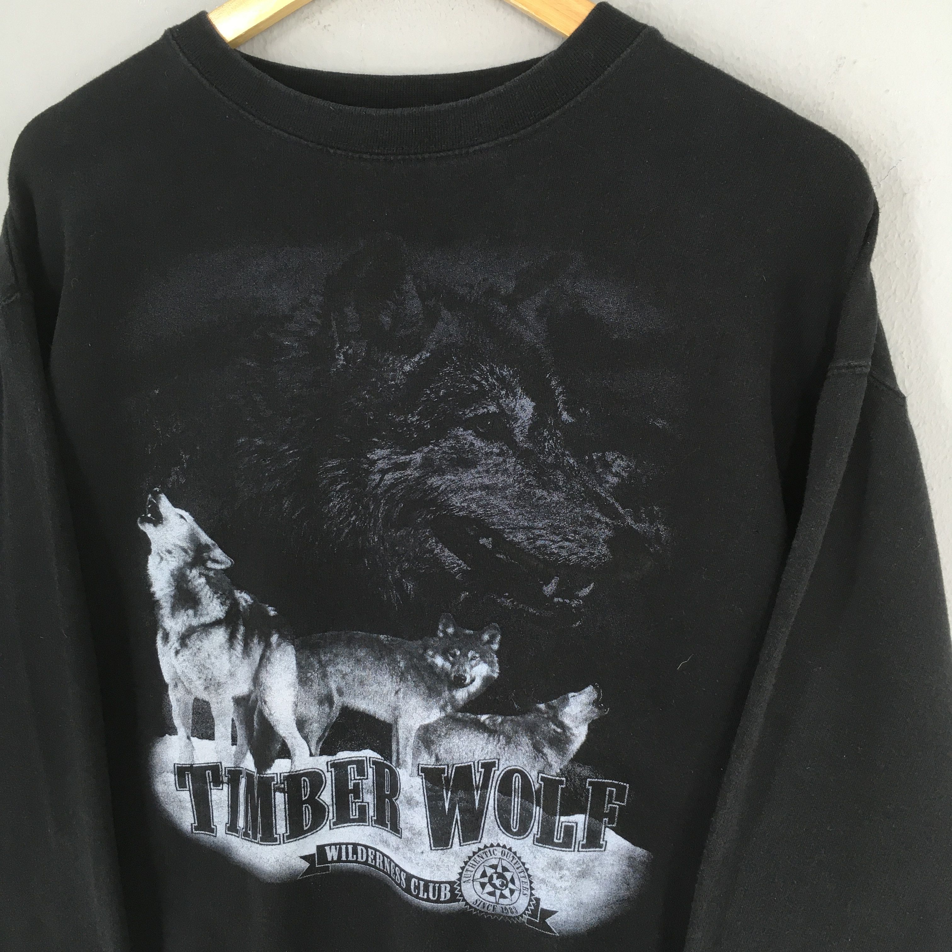 Habitat × Vintage Vintage 90s North American Timber Wolf Sweatshirt Mediu Size US M / EU 48-50 / 2 - 3 Thumbnail