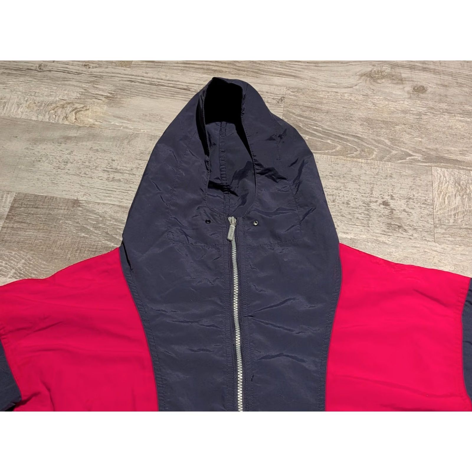 Vintage VINTAGE 90s LL Bean Anorak Jacket Mens S/M Red Blue Hooded Windbreaker Pullover USA Size US S / EU 44-46 / 1 - 2 Thumbnail