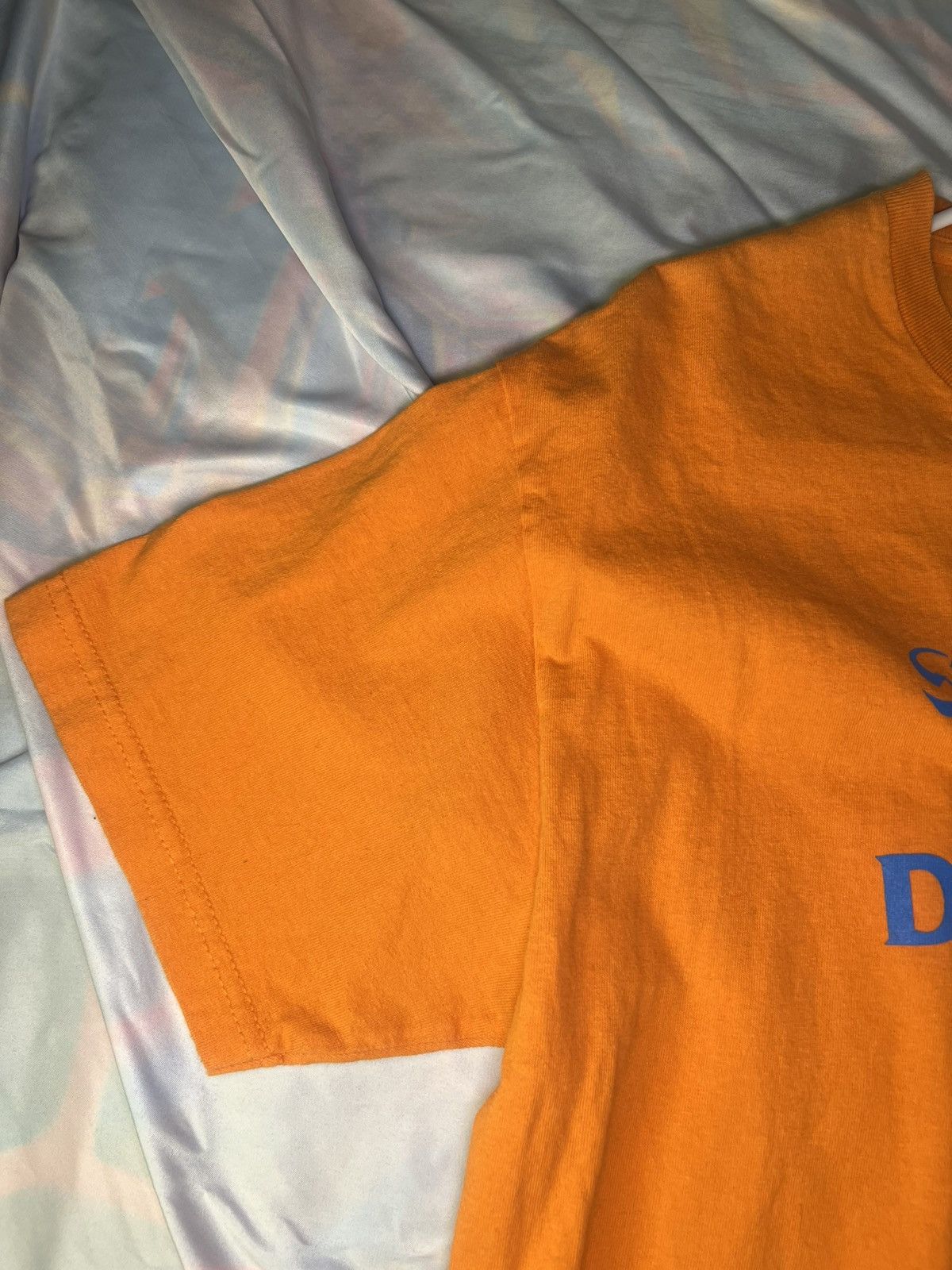 Anti Social Social Club ASSC bright orange t shirt with blue print Size US L / EU 52-54 / 3 - 4 Thumbnail
