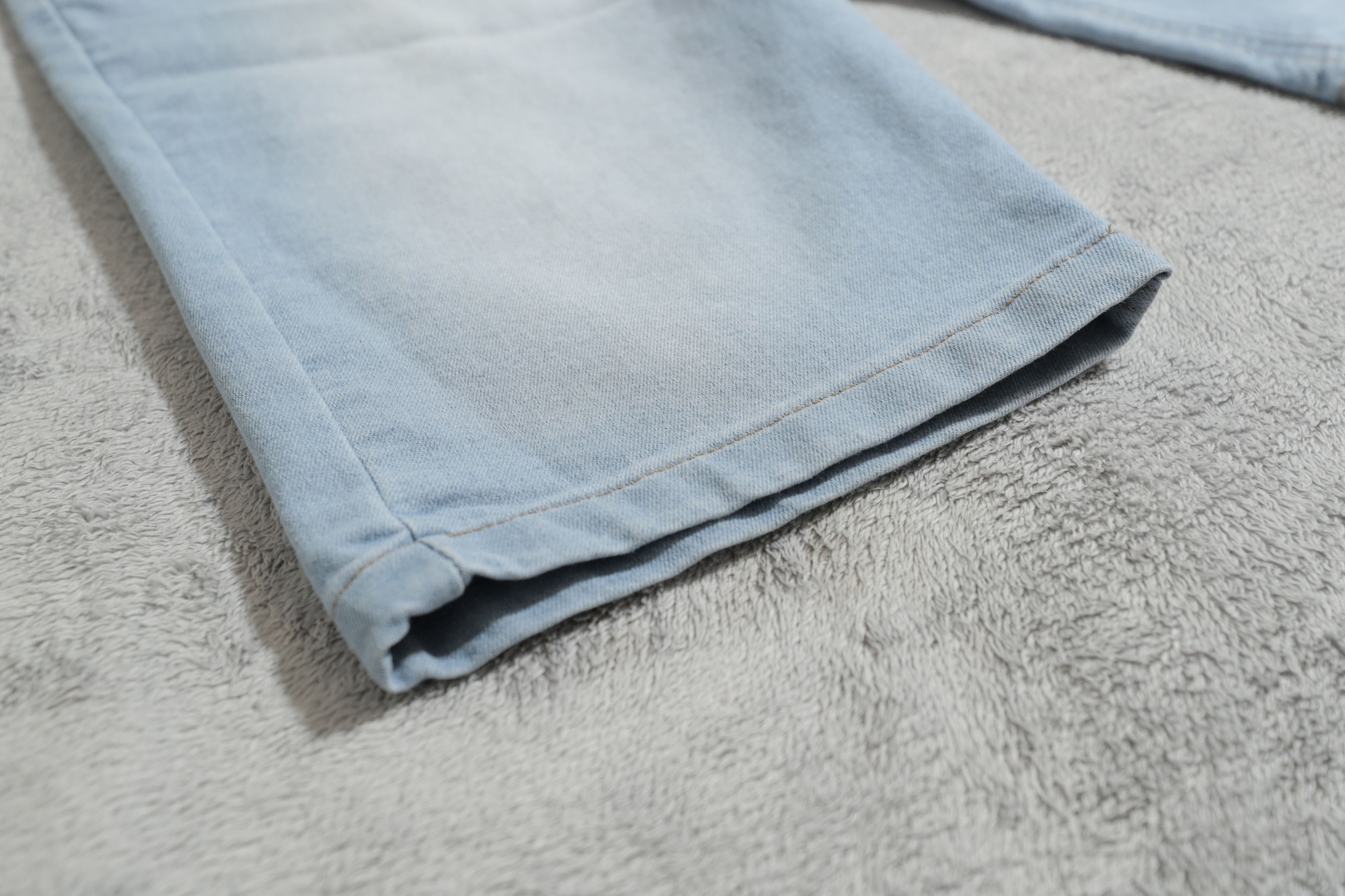 Other ABIUD Faded Light Blue Denim Shorts Made In Brasil (33) Size US 33 - 6 Thumbnail