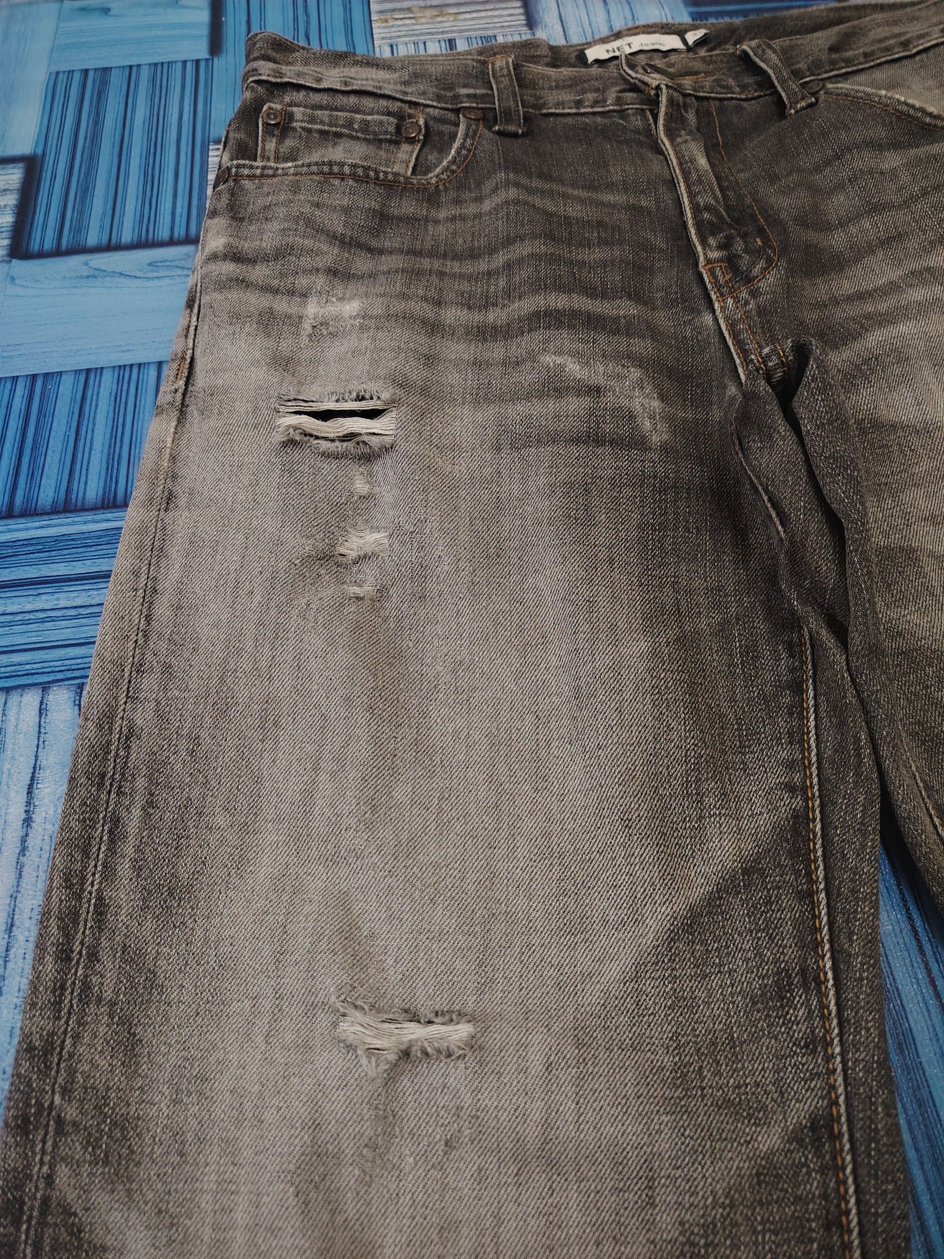 Ne-Net Japanese Net Jeans Distressed Jeans Ripped Jeans Mudwash Size US 31 - 7 Thumbnail