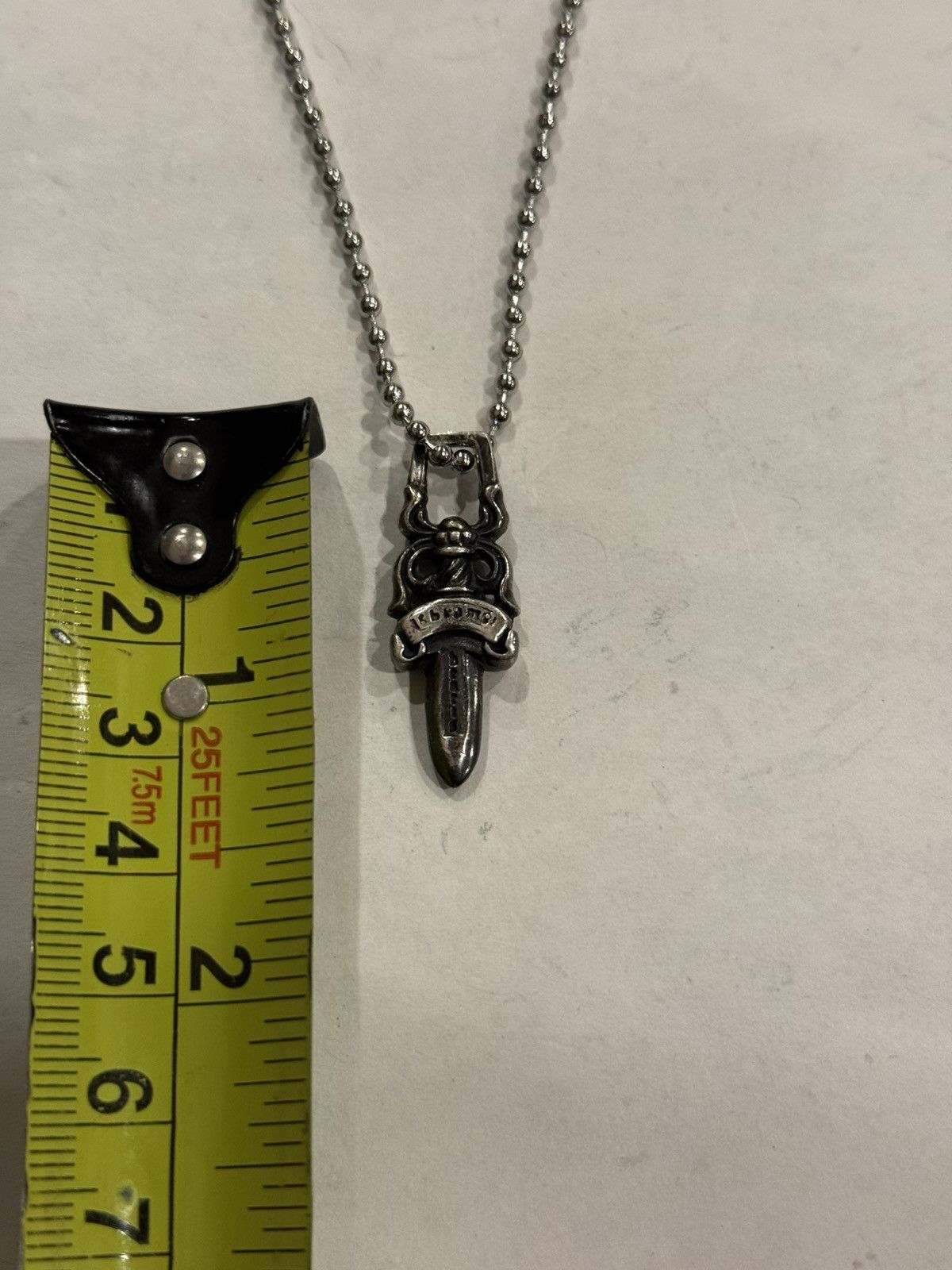Chrome Hearts Chrome Hearts Dagger Pendant Silver Ball Chain Necklace 925 Size ONE SIZE - 10 Thumbnail