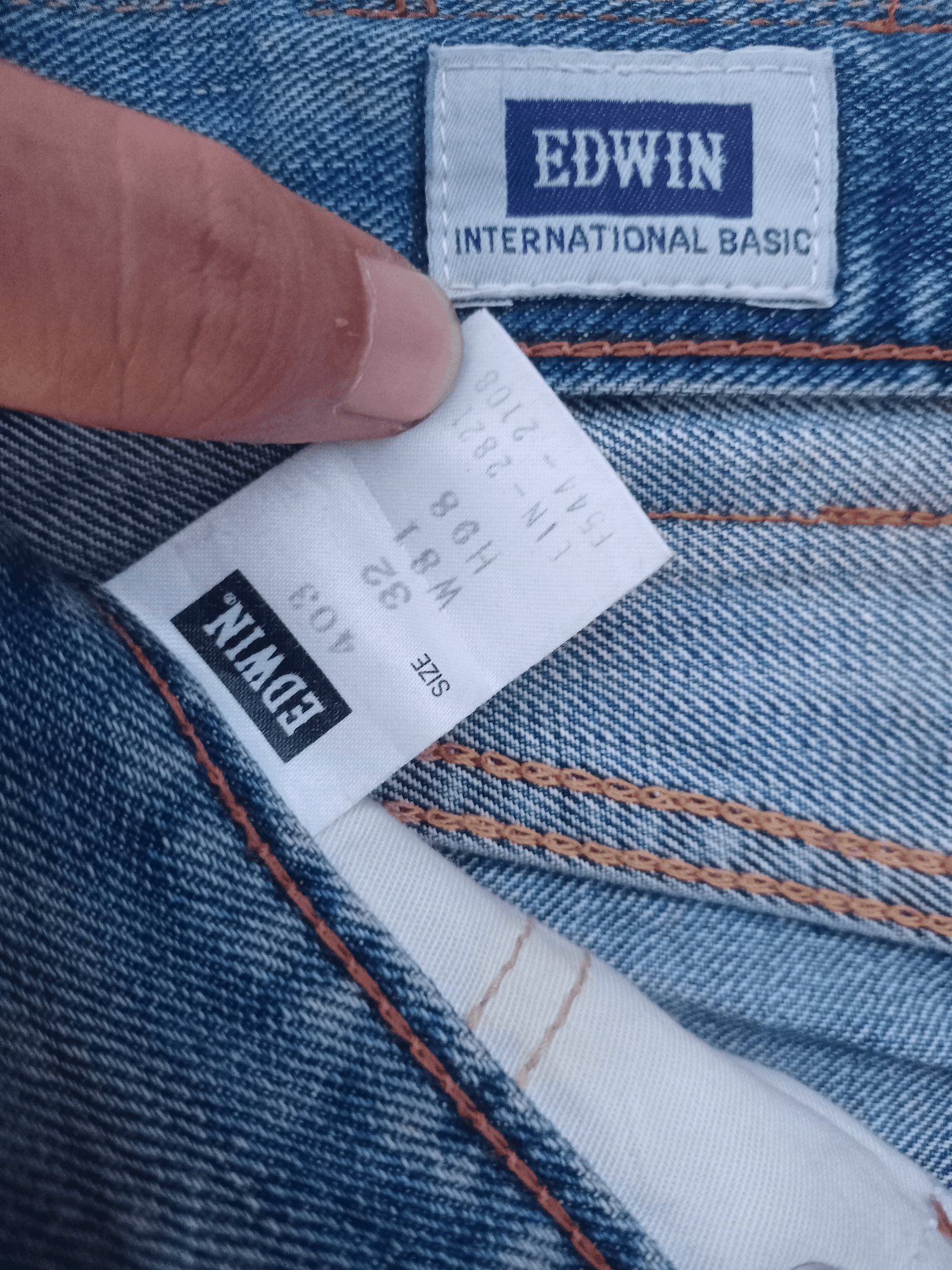 Edwin × Japanese Brand Vintage Edwin Japan Blue Wash Distressed Loose Jeans Size US 32 / EU 48 - 3 Thumbnail
