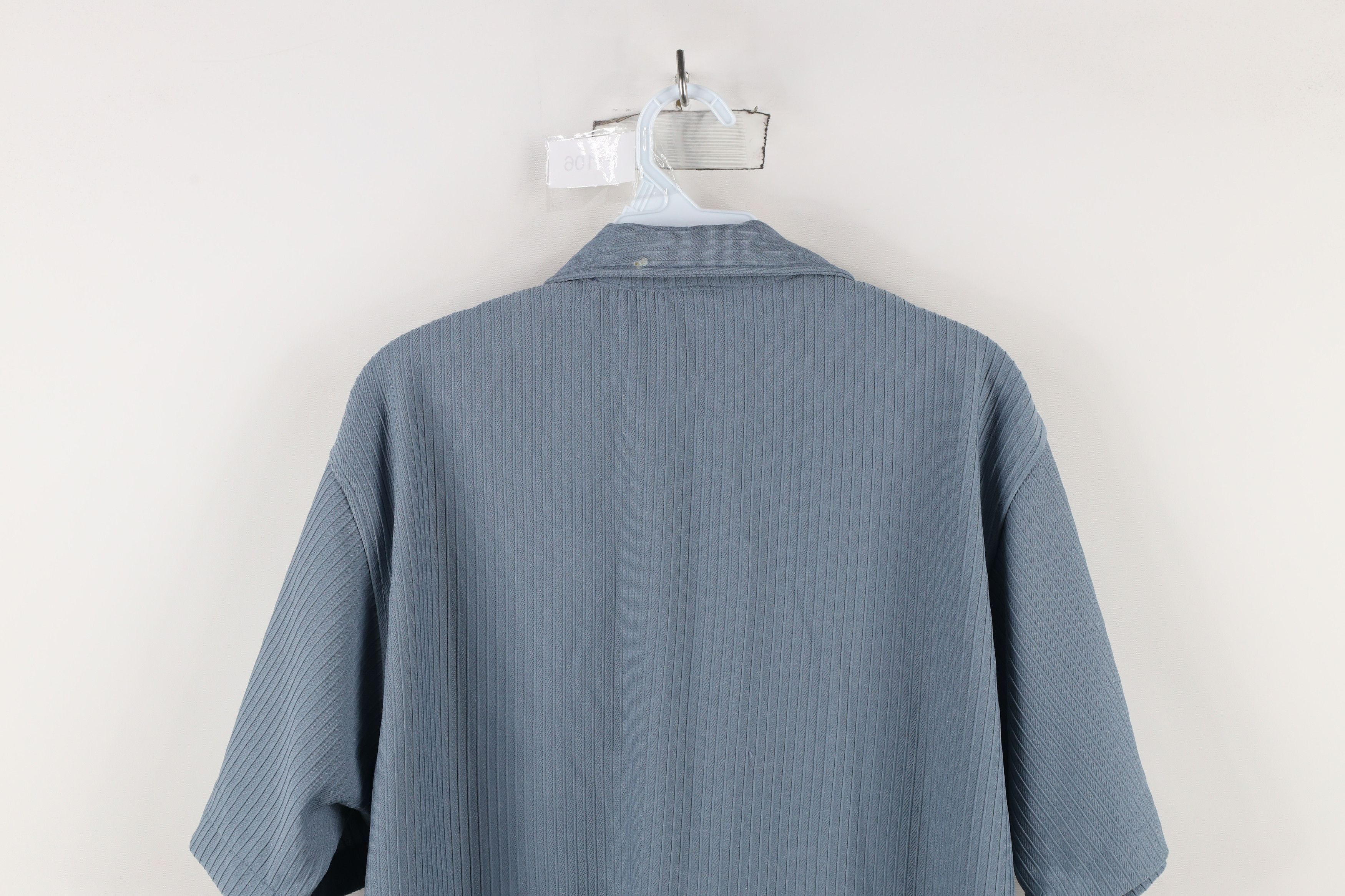 Vintage Vintage 90s Streetwear Blank Ribbed Knit Full Zip Polo Shirt Size US M / EU 48-50 / 2 - 10 Thumbnail